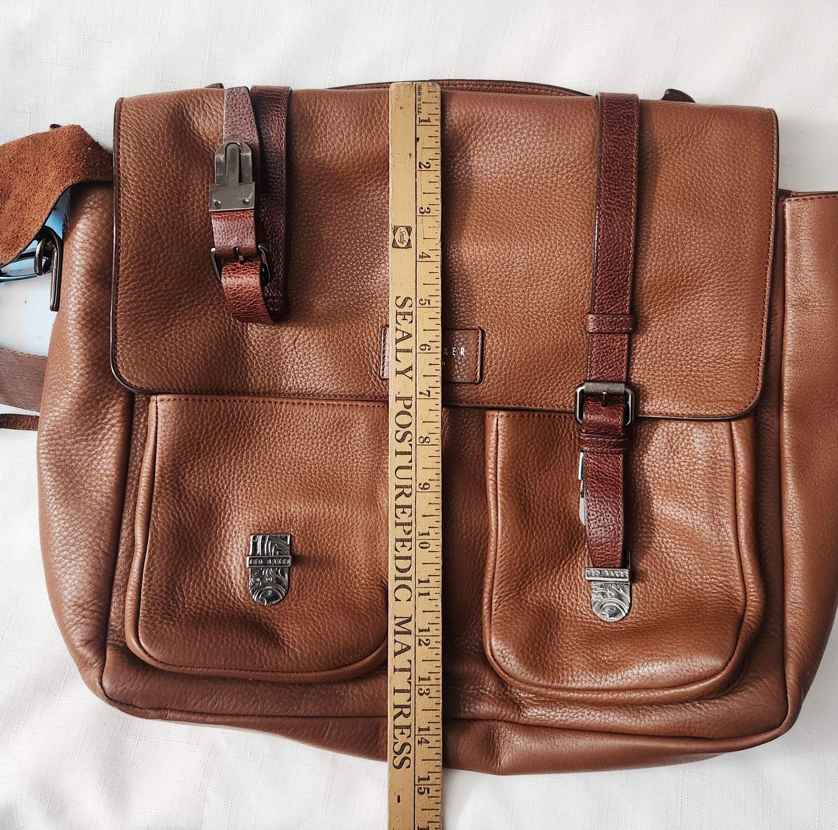 Ted Baker Ted Baker London Finlie 100% Leather Satchel Brown Messenger Size ONE SIZE - 19 Thumbnail