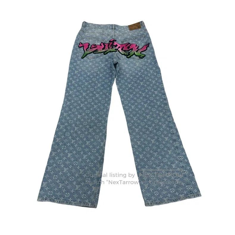 Louis Vuitton Louis Vuitton Flame full of graffiti jeans Size US 32 / EU 48 - 3 Thumbnail