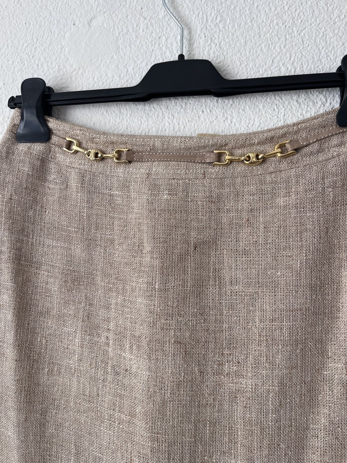 Celine Rare vintage Celine pencil skirt raw silk Size 27" / US 4 / IT 40 - 3 Thumbnail