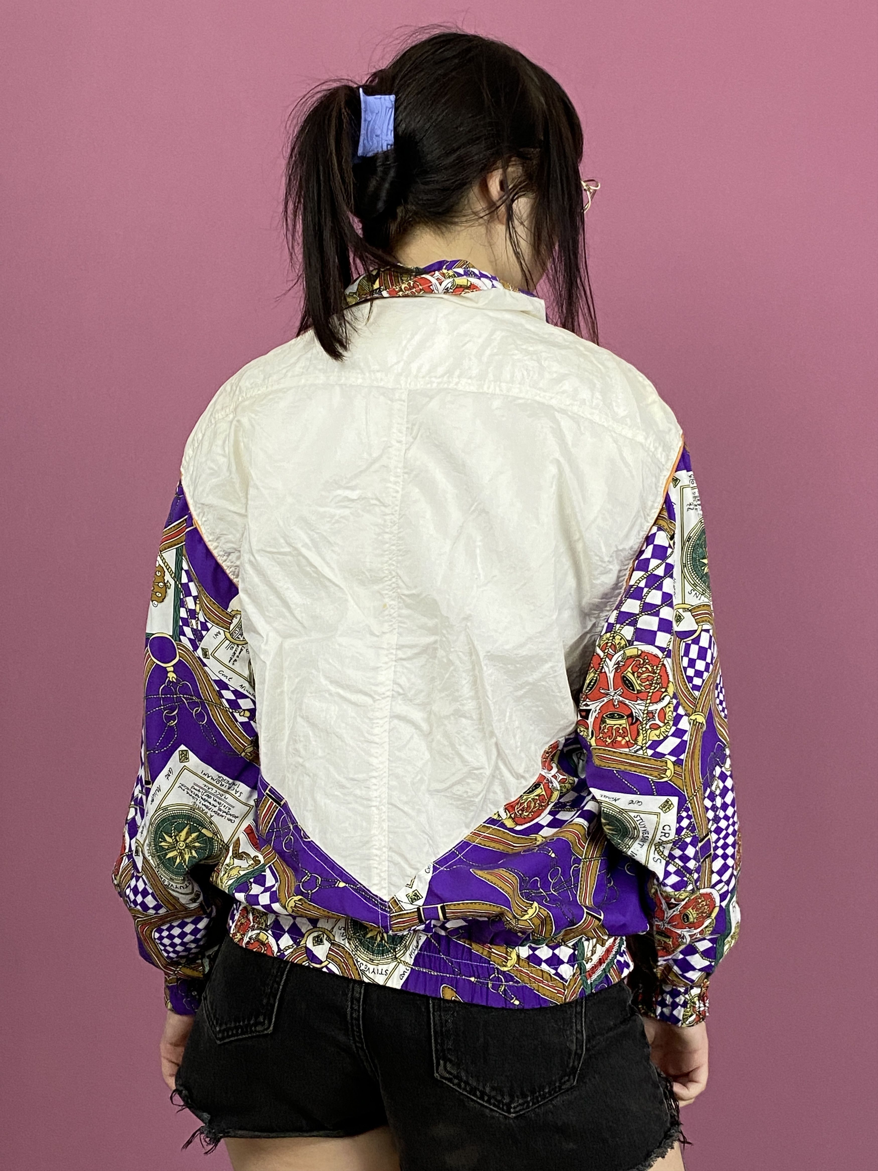 Vintage 90s Vintage Women's Windbreaker Jacket - M Size S / US 4 / IT 40 - 3 Thumbnail