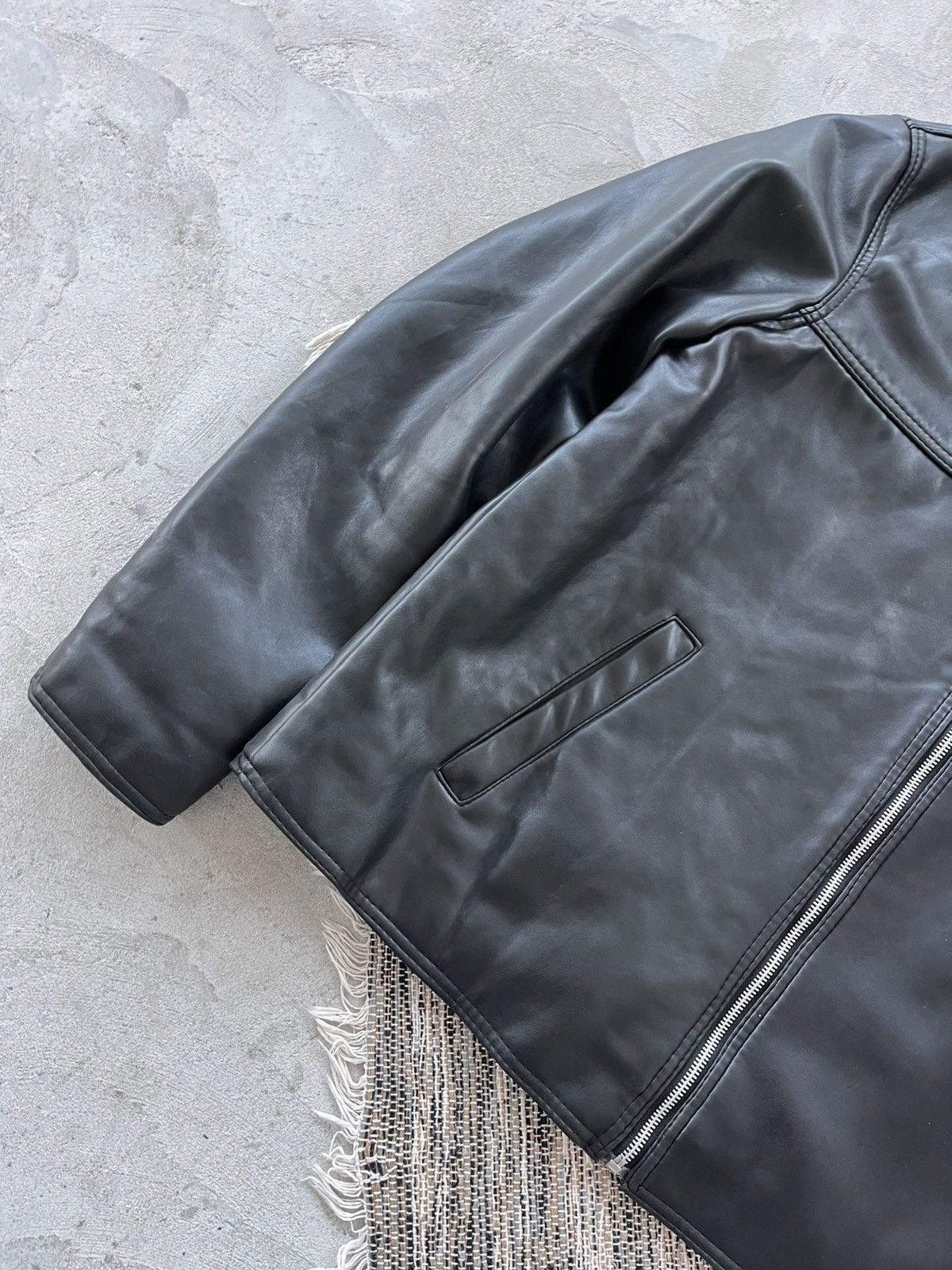 Genuine Leather Vintage Faux Leather Coach Bomber Jacket High Neck Y2K Size US L / EU 52-54 / 3 - 9 Thumbnail