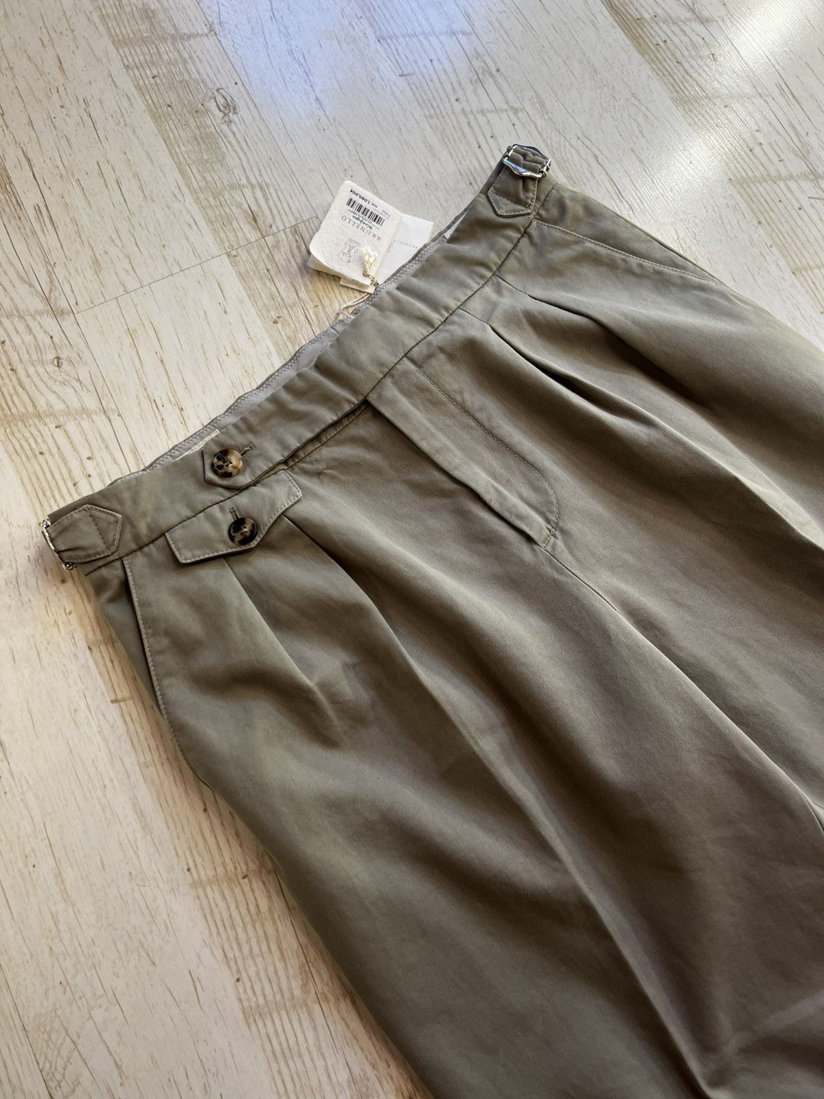 Brunello Cucinelli Brunello Cucinelli Twisted Cotton Gabardine Trousers Size US 38 / EU 54 - 10 Thumbnail