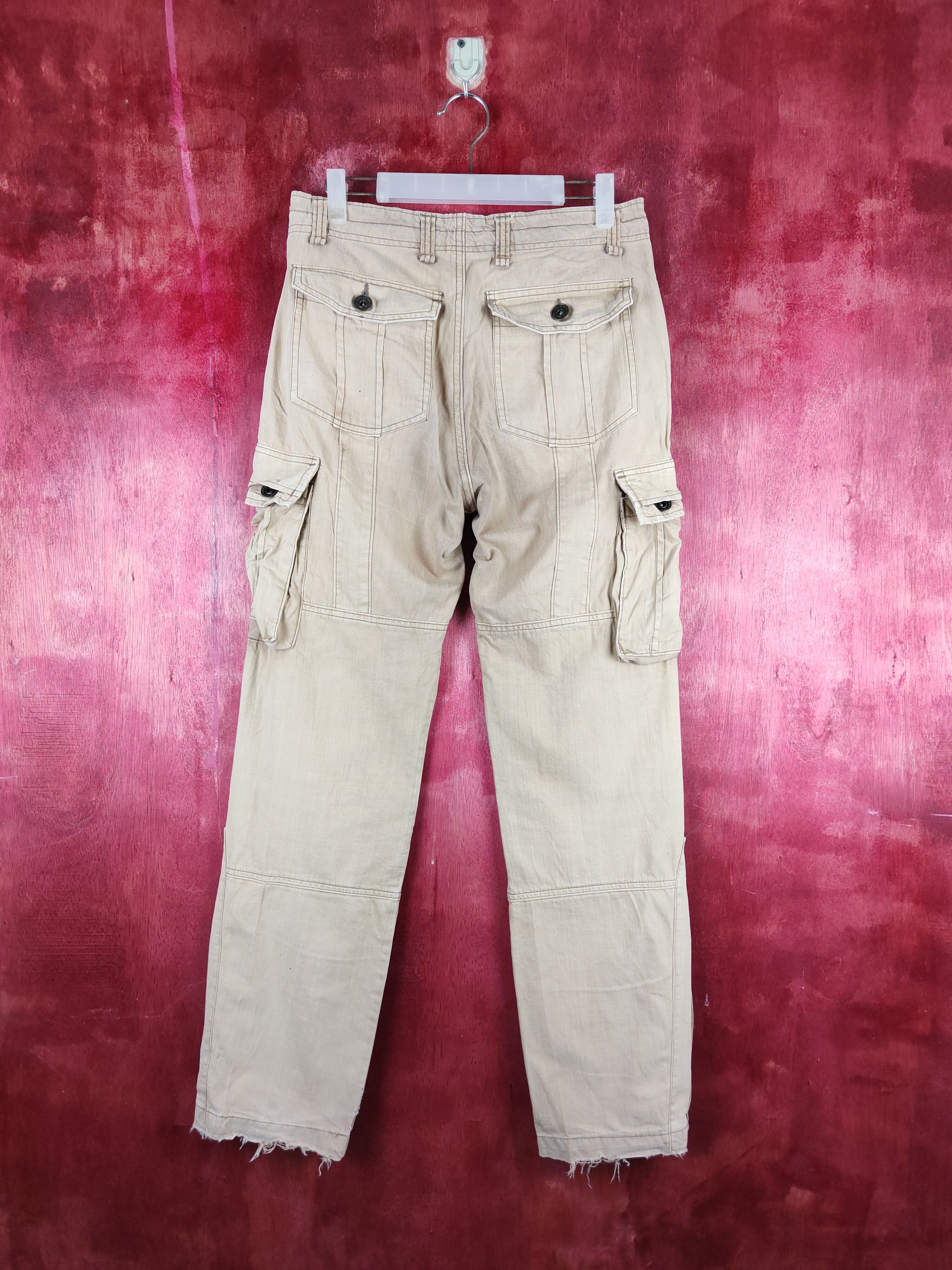 Japanese Brand Ikka Brown Multipocket Tactical Cargo Pants #S2227 Size US 31 - 7 Thumbnail