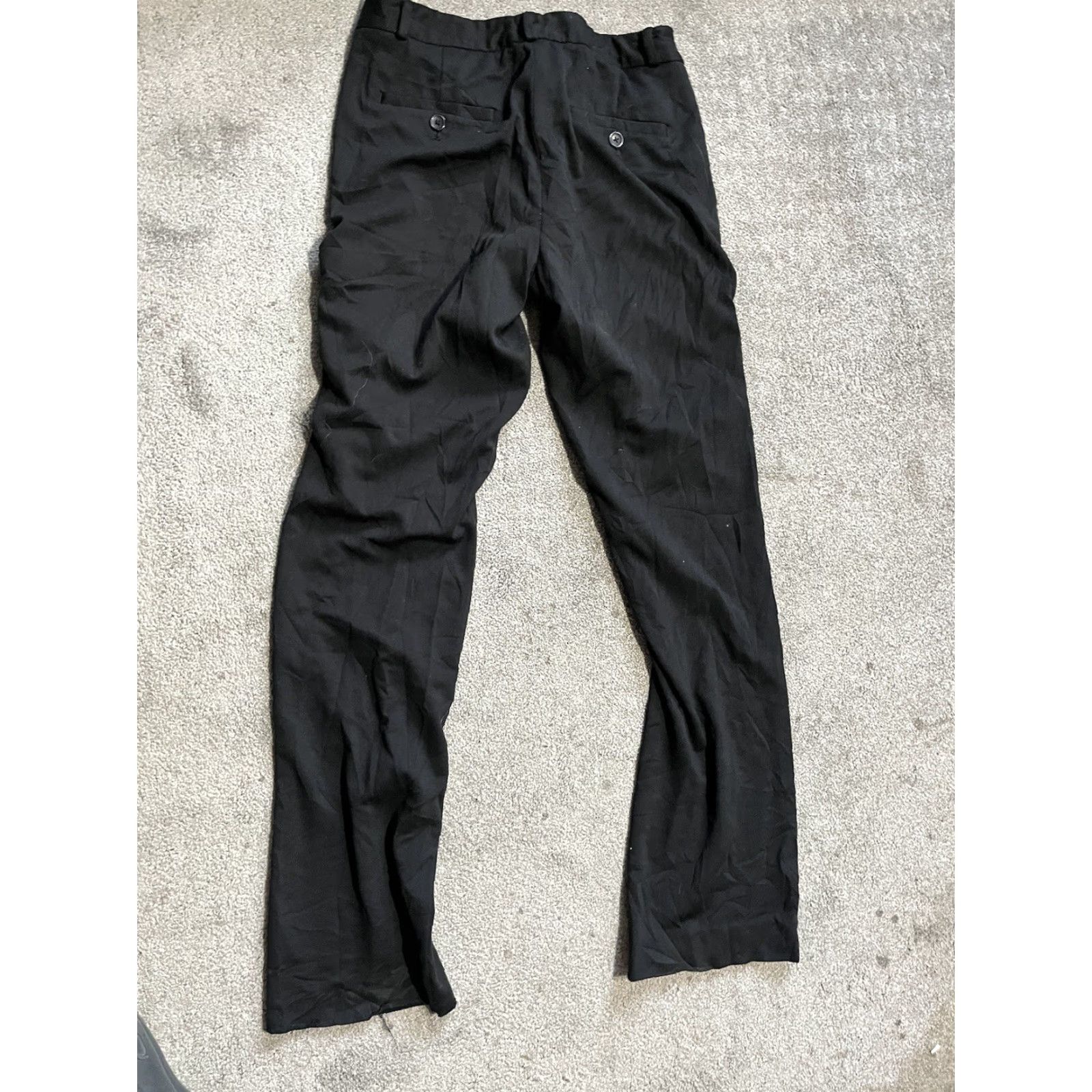 Banana Republic Banana Republic Logan Black Mid Rise Straight Dress Pants Women’s Size 4 Size 27" / US 4 / IT 40 - 3 Thumbnail