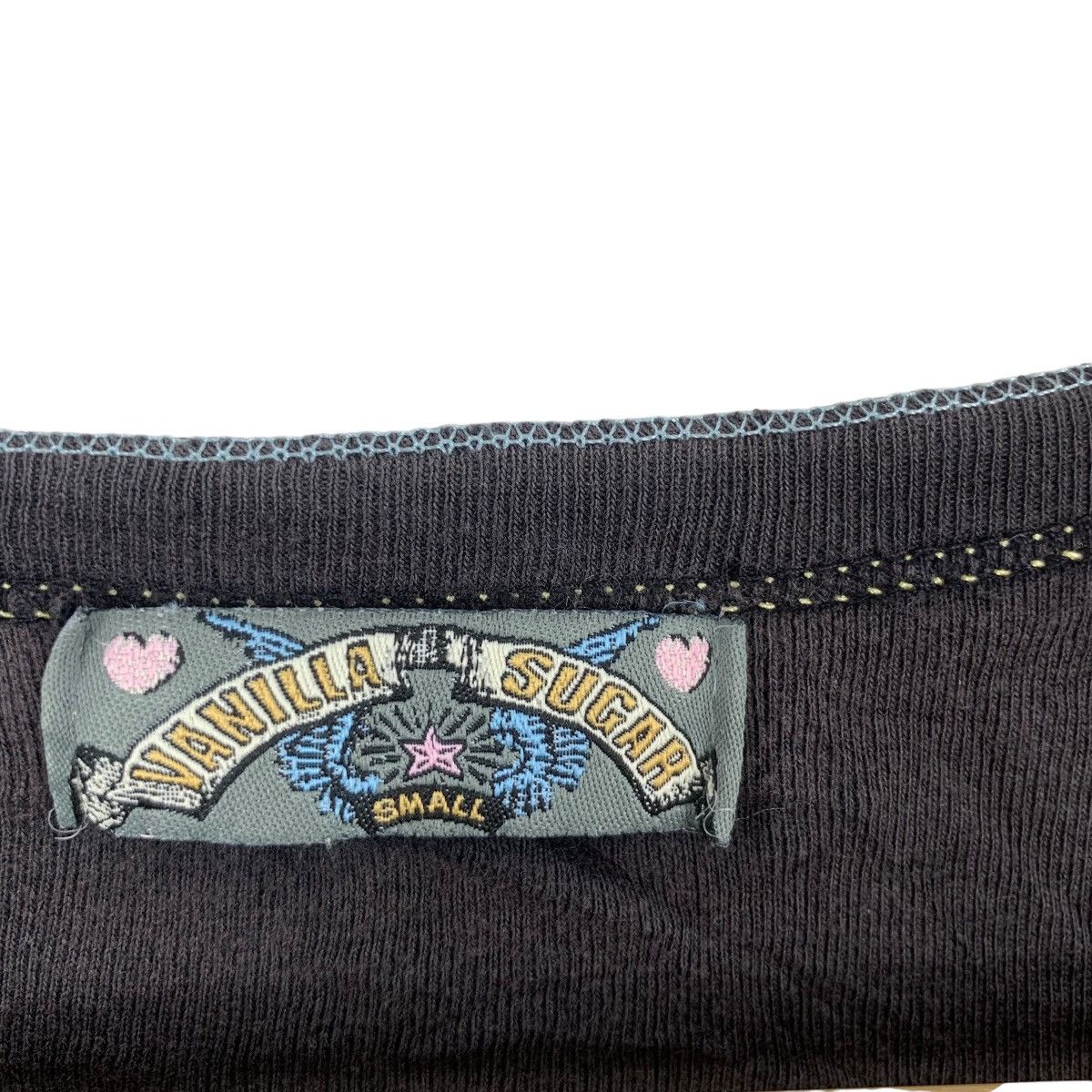 Vintage Vintage VANILLA SUGAR LA BELLE Rhinestone Bling Tee Shirt Size XXS / US 00 / IT 34 - 9 Thumbnail