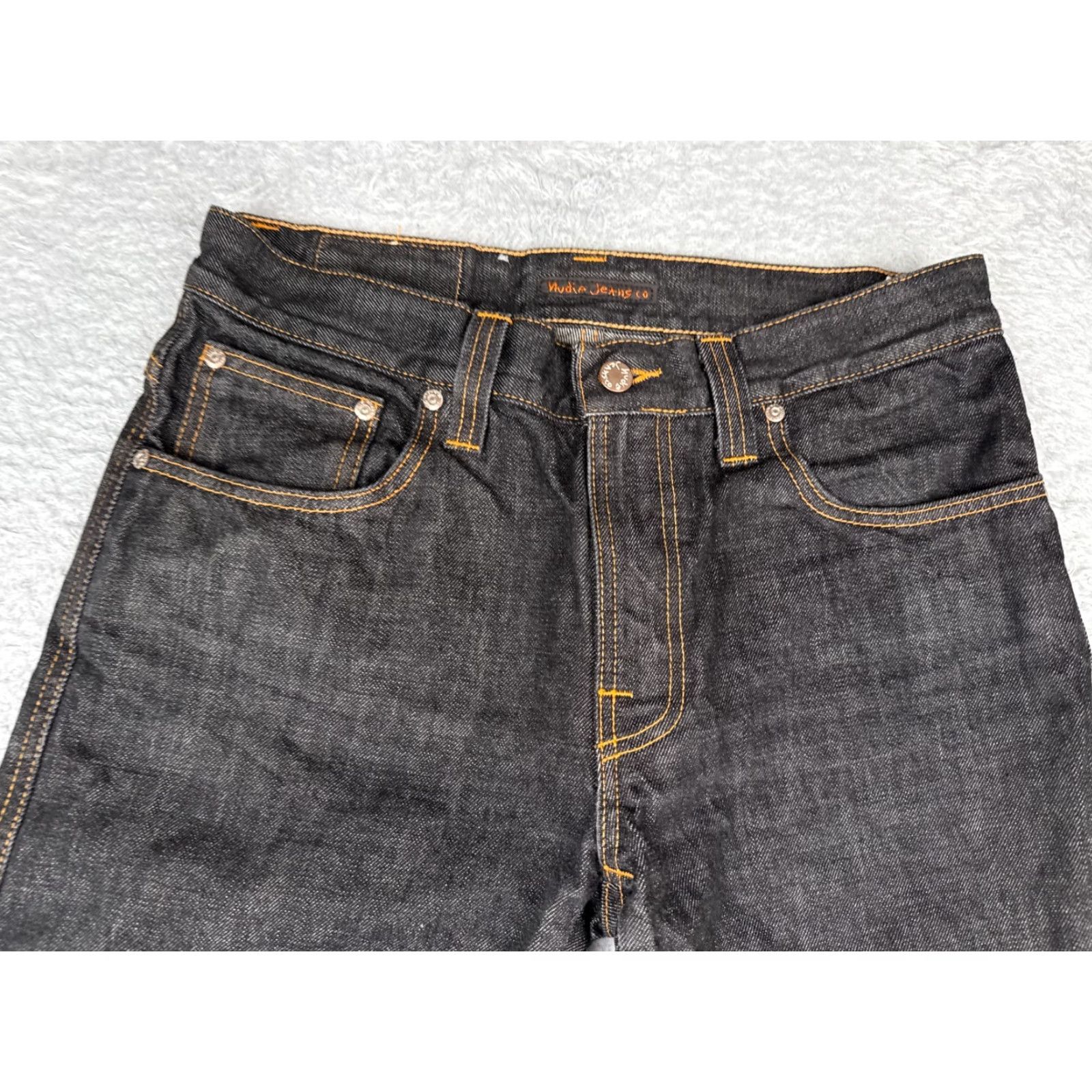 Nudie Jeans Nudie Jeans Co Jeans 32 Black Denim Straight Zip Fly 5-Pocket Slim Cotton Blend Denim Size US 32 / EU 48 - 4 Thumbnail