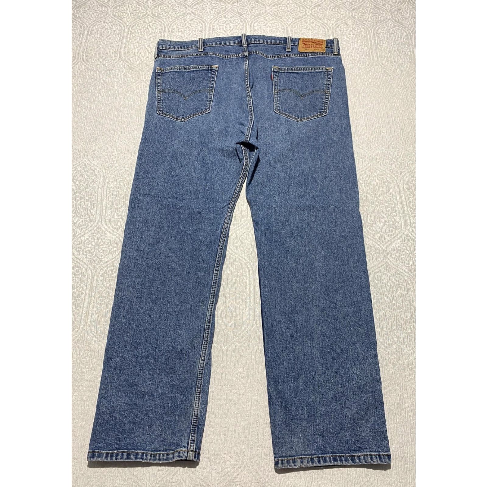 Levi's Levi's 505 Regular Fit Jeans Men 42x30 Blue Denim Straight Leg Zip Fly Stretch Jeans Size US 42 / EU 58 - 2 Thumbnail