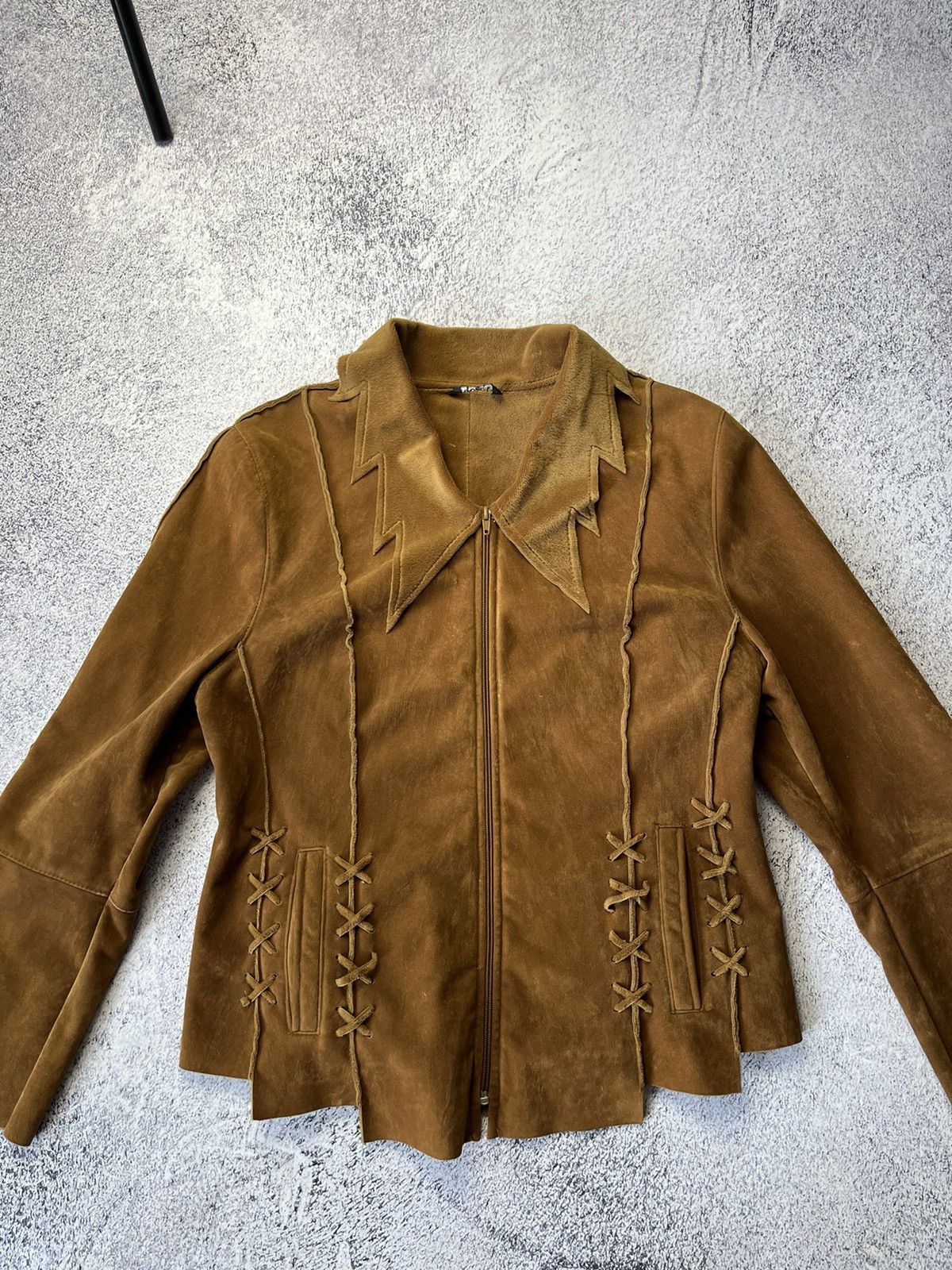 Japanese Brand Vintage Fringed Leather Suede Cowboy Western Jacket Size L / US 10 / IT 46 - 8 Thumbnail