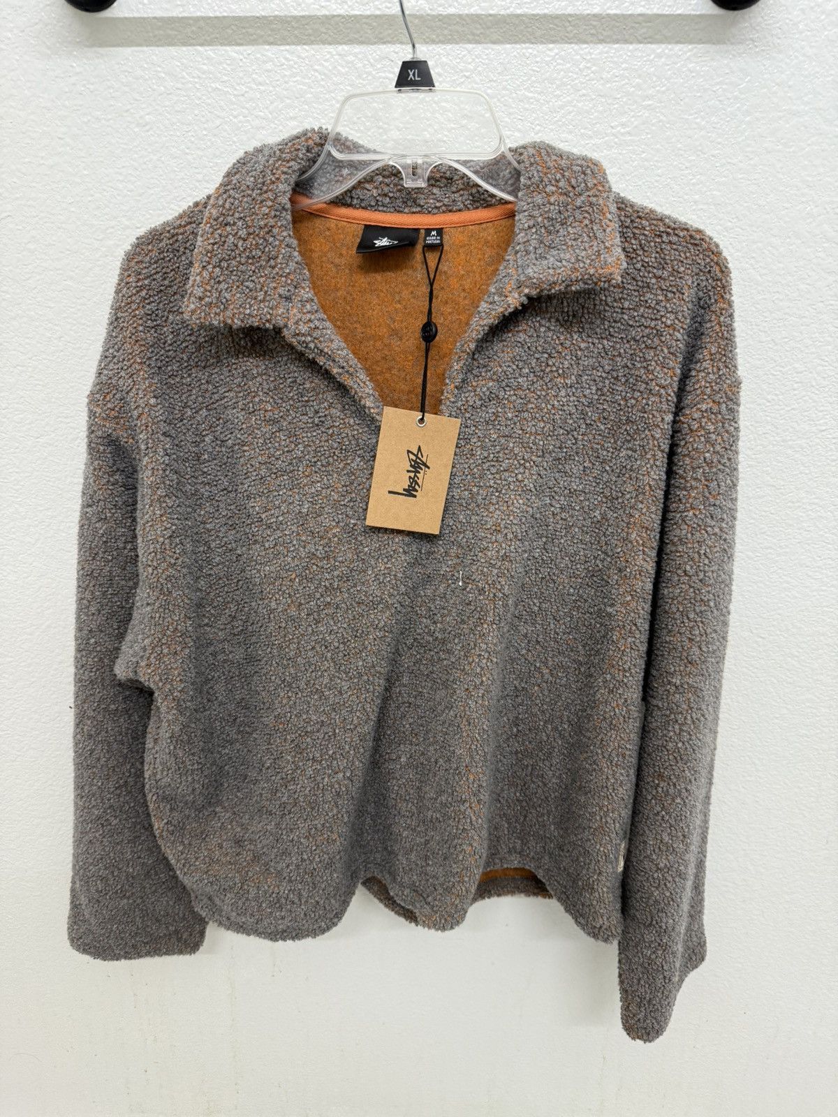 Stussy Wool Blend Sherpa Pullover | Grailed