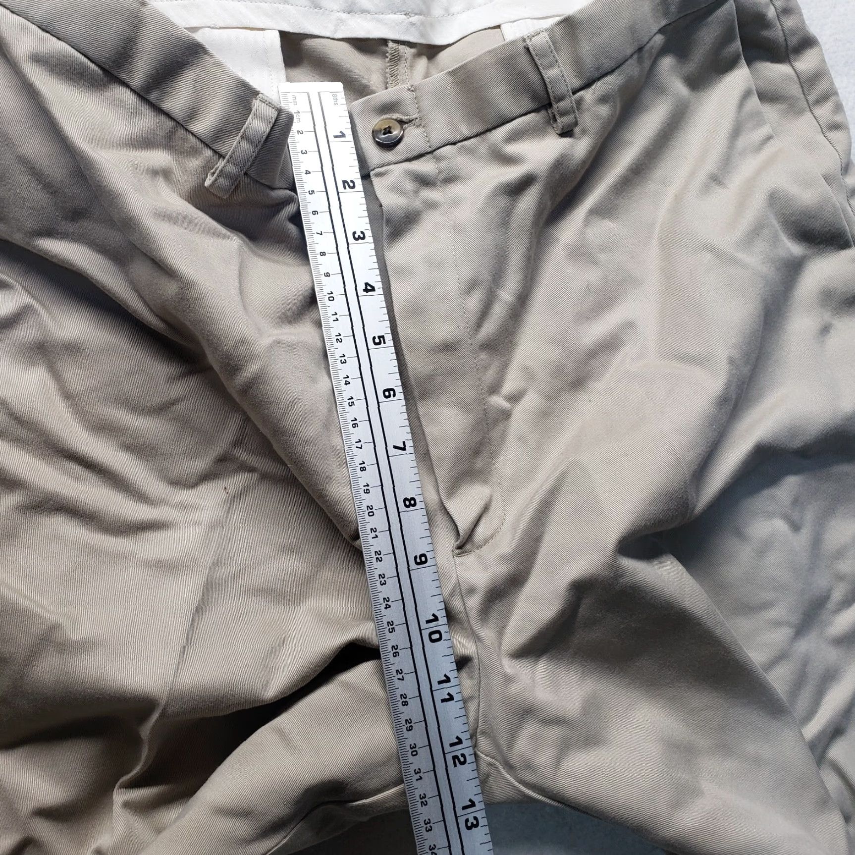 Haggar Haggar Beige Tan Dress Pants Pleated Front Adult Men's Size 36 x 32 Regular Inseam 32 in Pockets Size US 36 / EU 52 - 6 Thumbnail