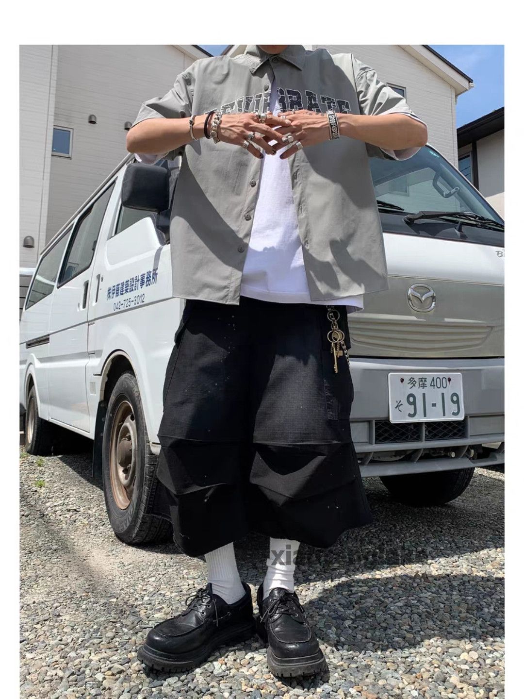 Vintage Unisex utility loose baggy skate hiphop cargo shorts Size US 30 / EU 46 - 2 Thumbnail