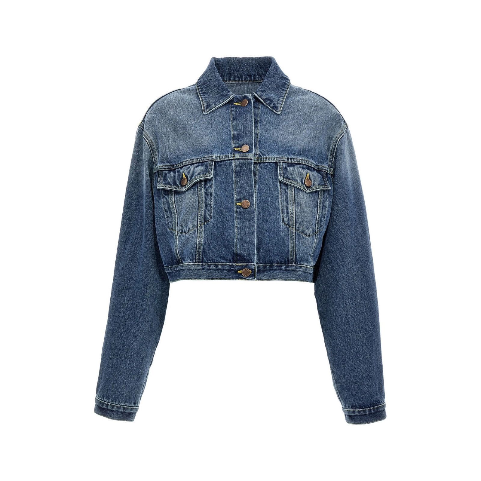 Prada PRADA Blue Denim Jacket New & Authentic (Women's size:8;) Size M / US 6-8 / IT 42-44 - 1 Thumbnail
