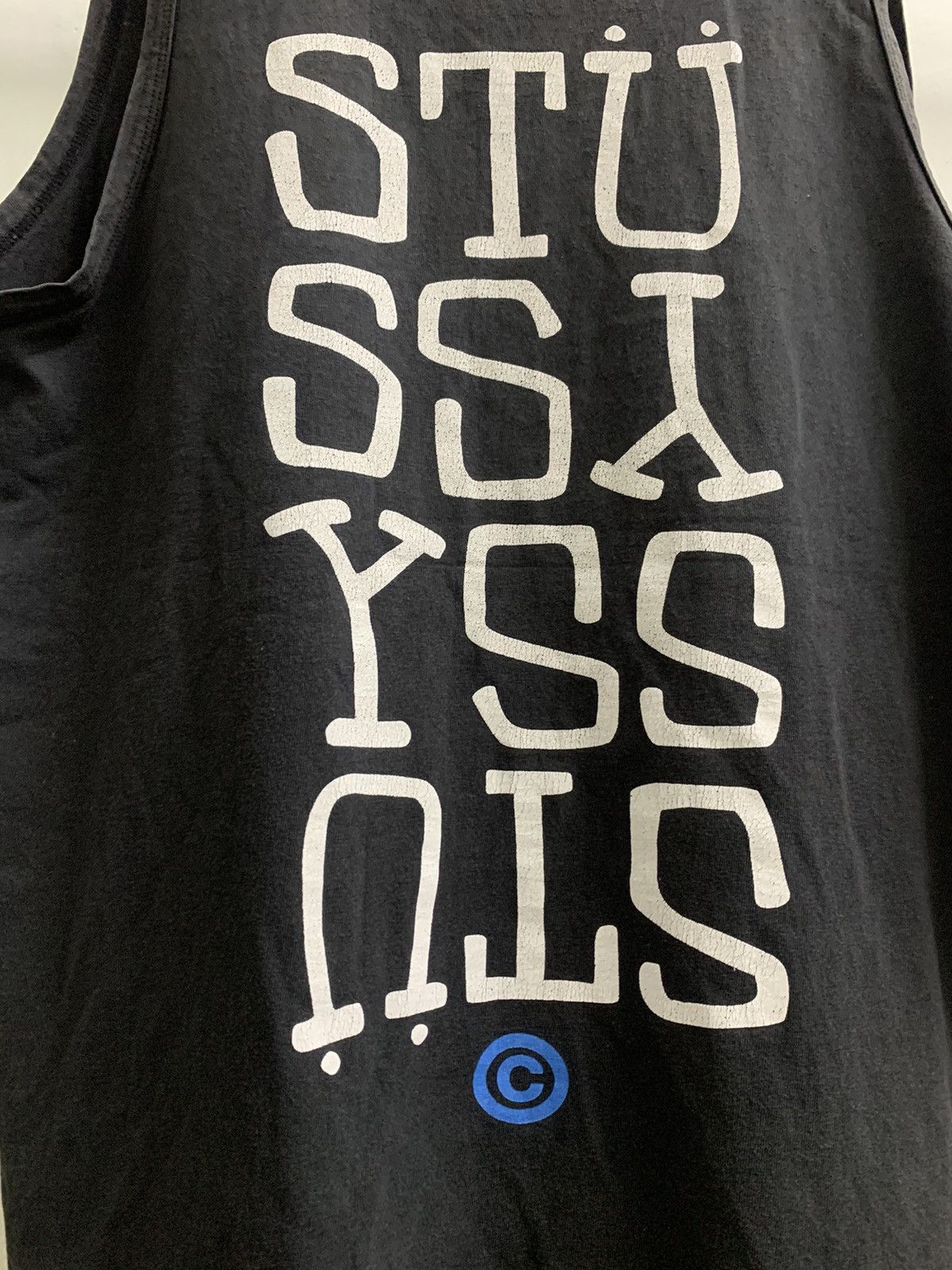 Stussy 🔥HOT🔥 VINTAGE STUSSY TANK TOP MIRROR PRINT SPELLOUT Size US L / EU 52-54 / 3 - 6 Thumbnail