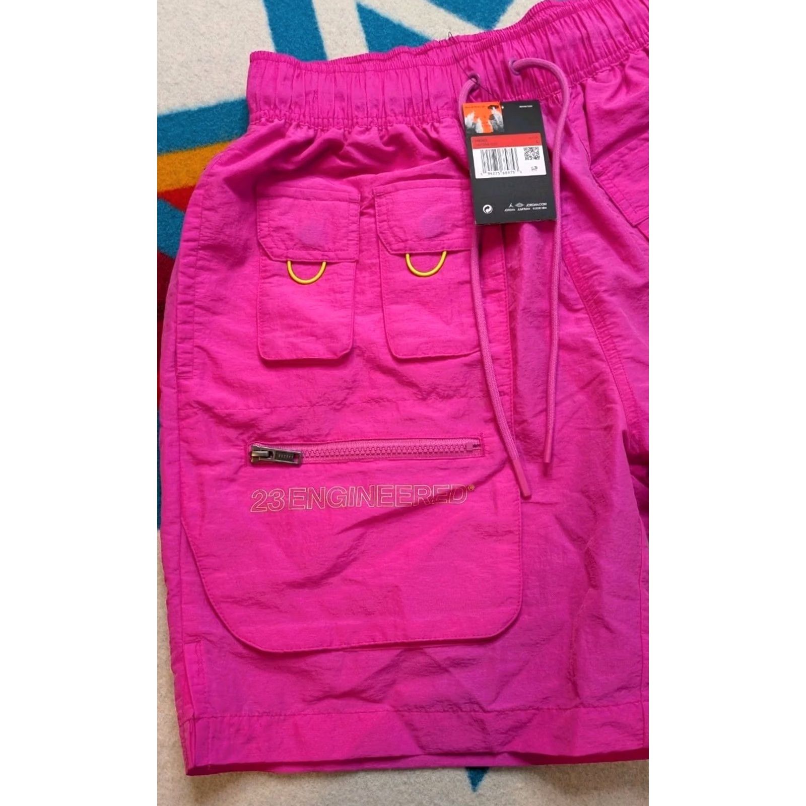 Nike Nike Air Jordan Utility Shorts Large Pink CN7298-623 Gym Training Mens Size US 33 - 3 Thumbnail