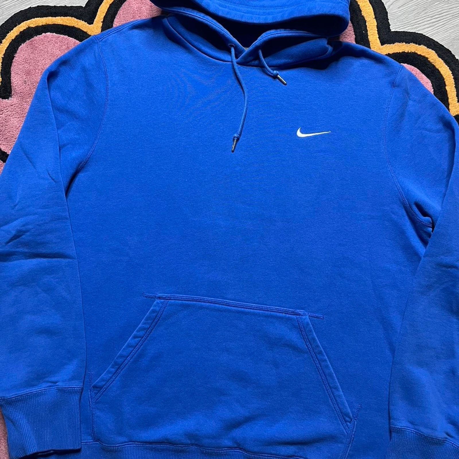 Nike Nike Embroidered Swoosh Pullover Hoodie Size XL Blue Size US XL / EU 56 / 4 - 2 Thumbnail