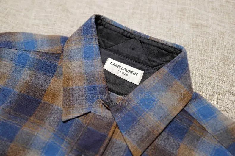 Saint Laurent Paris Saint Laurent Paris Plaid Wool Shirt i Size XS / US 0-2 / IT 36-38 - 3 Thumbnail