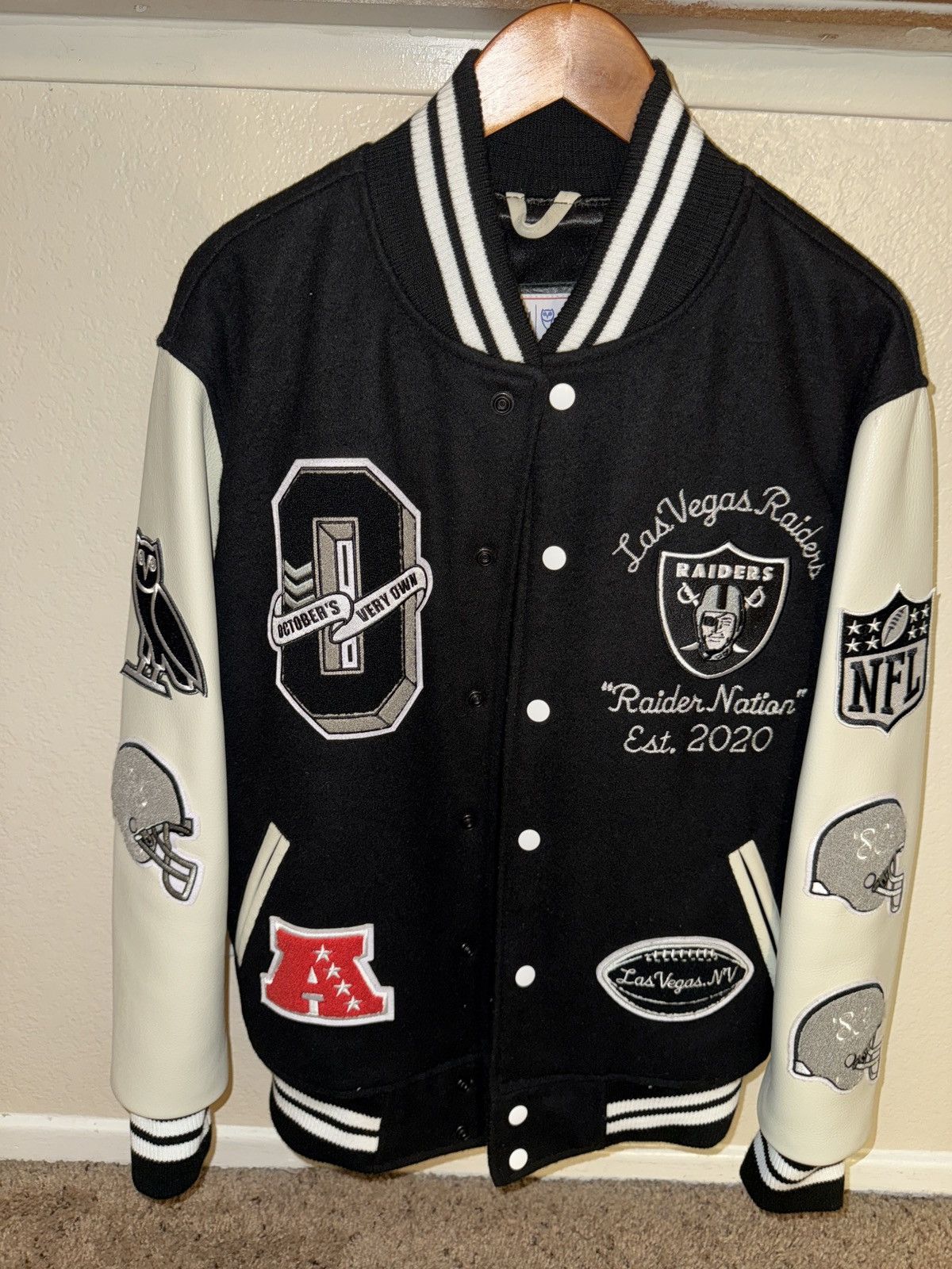 October's Very Own OVO x NFL Las Vegas Raiders varsity jacket Size US M / EU 48-50 / 2 - 1 Thumbnail