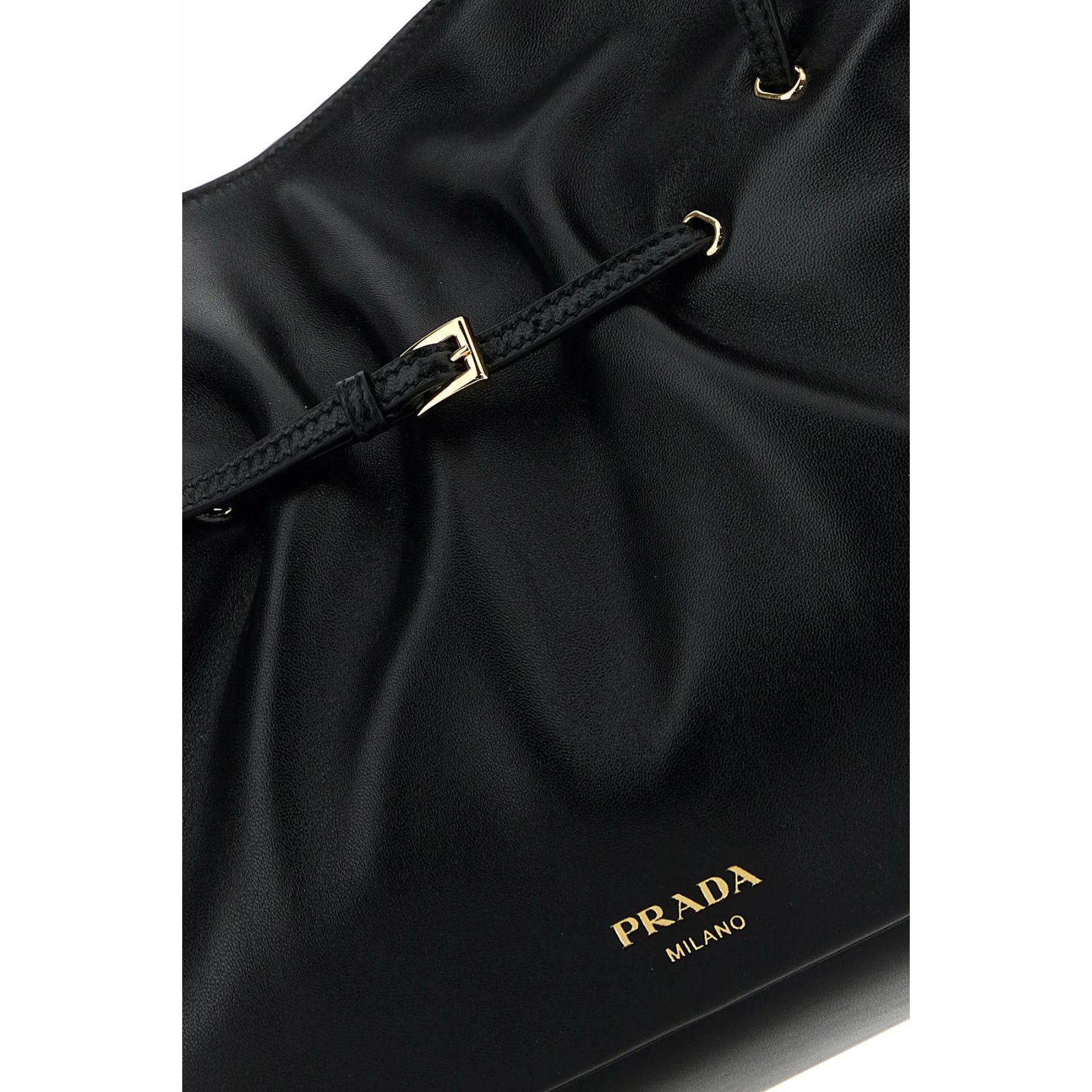 Prada PRADA Dada Medium Black Leather Shoulder Bag New & Authentic Size ONE SIZE - 4 Thumbnail