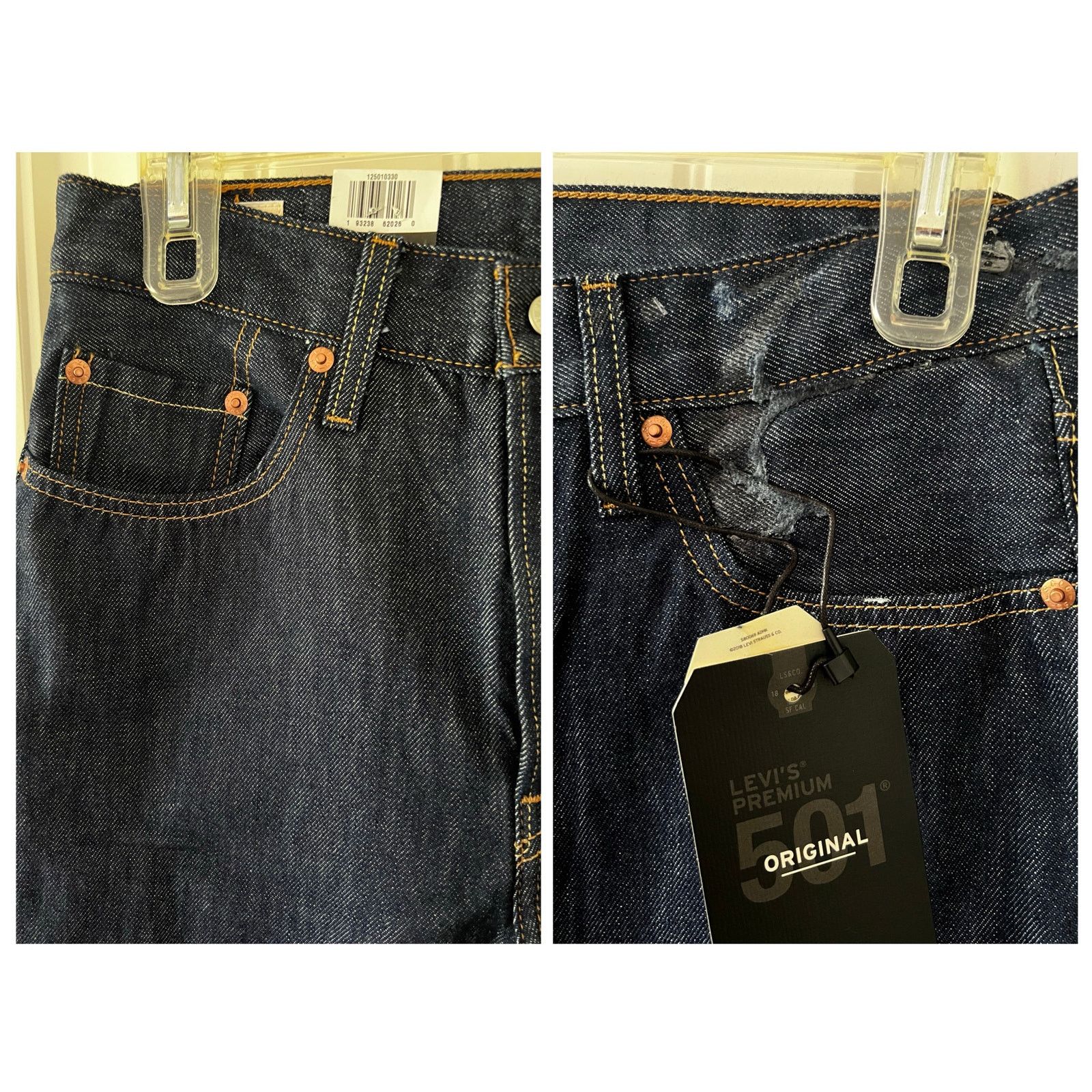 Levi's 501 Women's High Rise Jeans Straight Leg Button Fly 28x32 Size 28" / US 6 / IT 42 - 5 Thumbnail