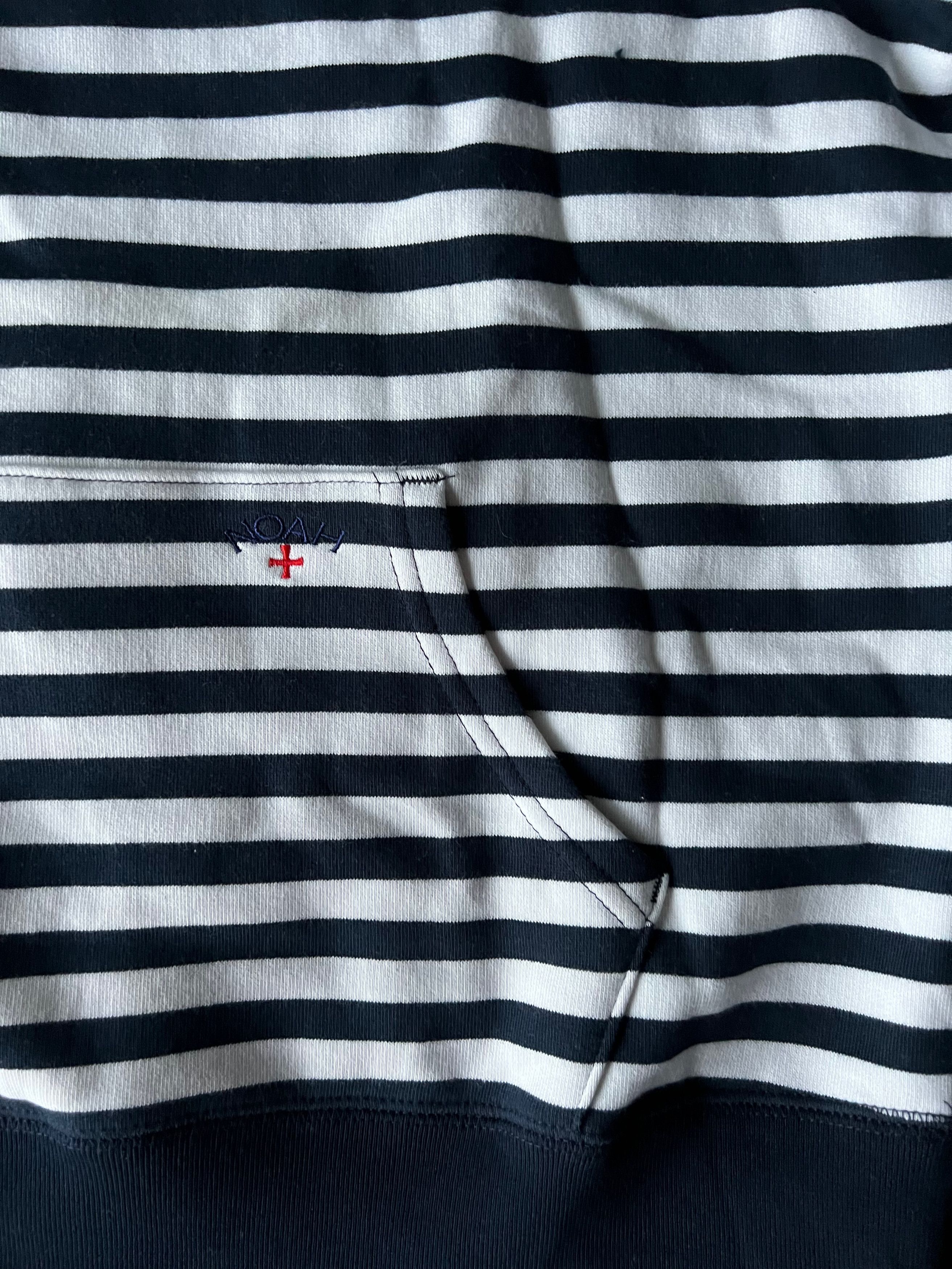 Noah Noah Striped Hoodie, Navy White, Size M Size US M / EU 48-50 / 2 - 2 Thumbnail