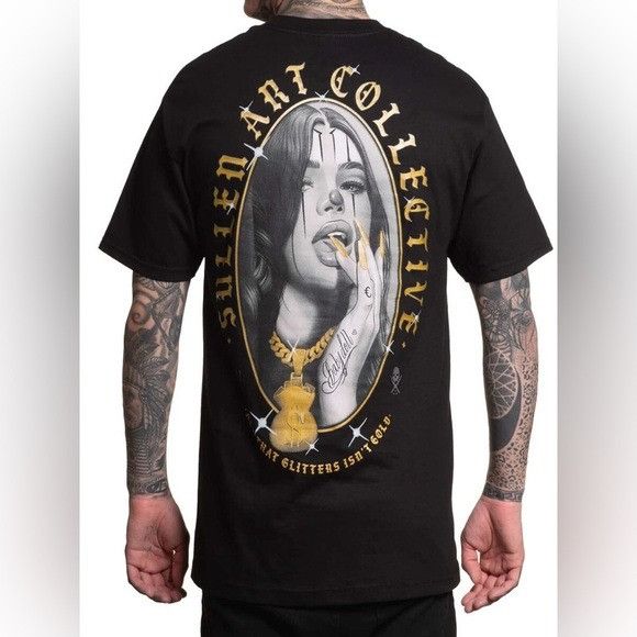 Designer NEW SULLEN ART COLLECTIVE BABY FACE BLACK T-SHIRT SZ EXTRA L Size US XL / EU 56 / 4 - 1 Thumbnail