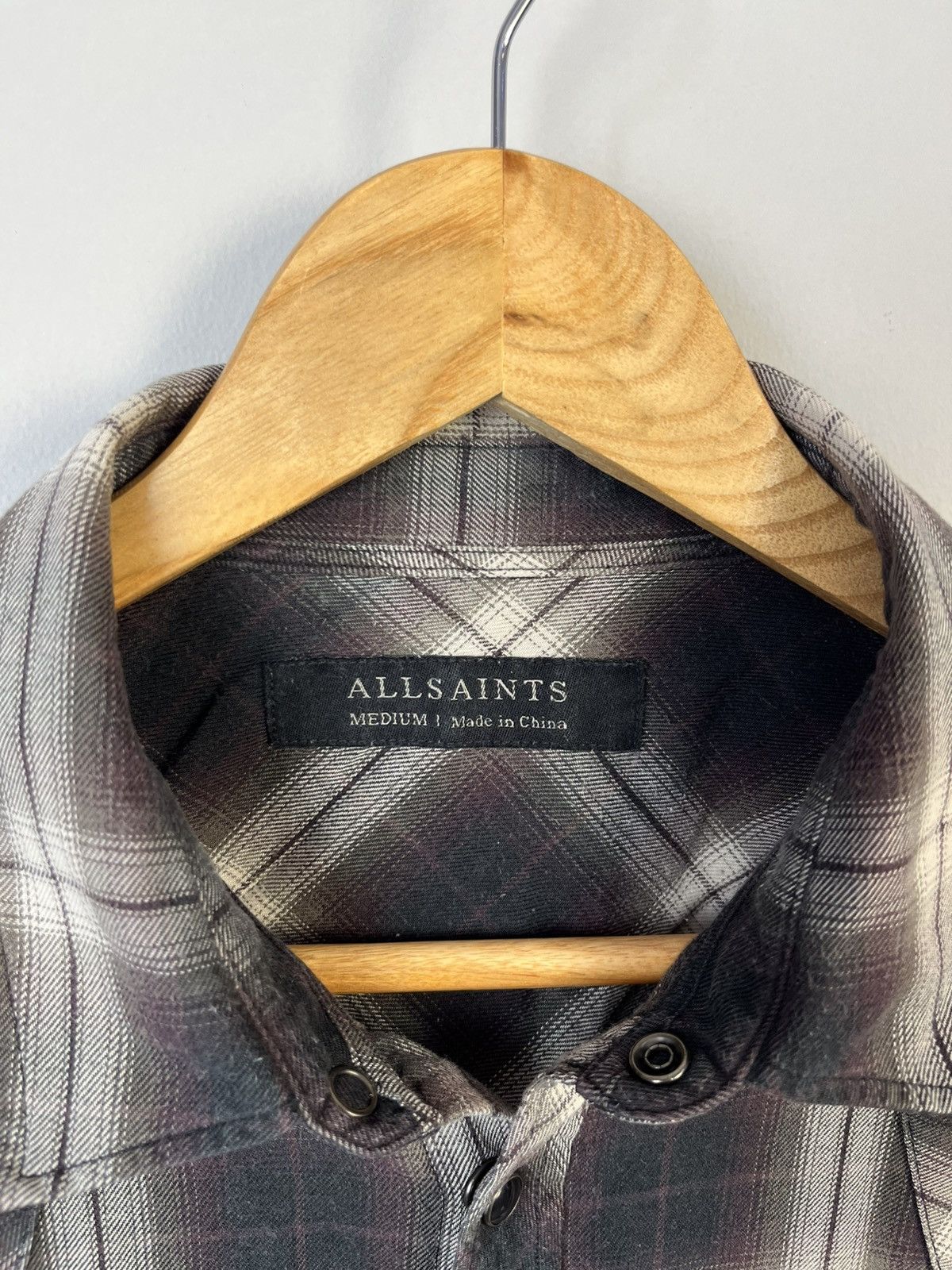 Allsaints Allsaints Dacoma Cotton Plaid Long Sleeve Shirt Size US M / EU 48-50 / 2 - 7 Thumbnail