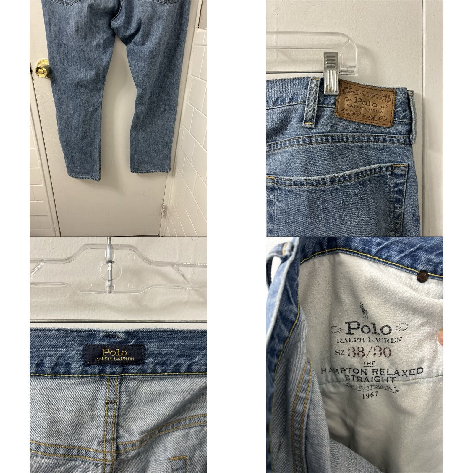 Polo Ralph Lauren Polo Ralph Lauren Hampton Relaxed Straight Jeans Mens 38x29 Blue Wash Denim Regular Size 38 Jeans Mens Size US M / EU 48-50 / 2 - 8 Thumbnail
