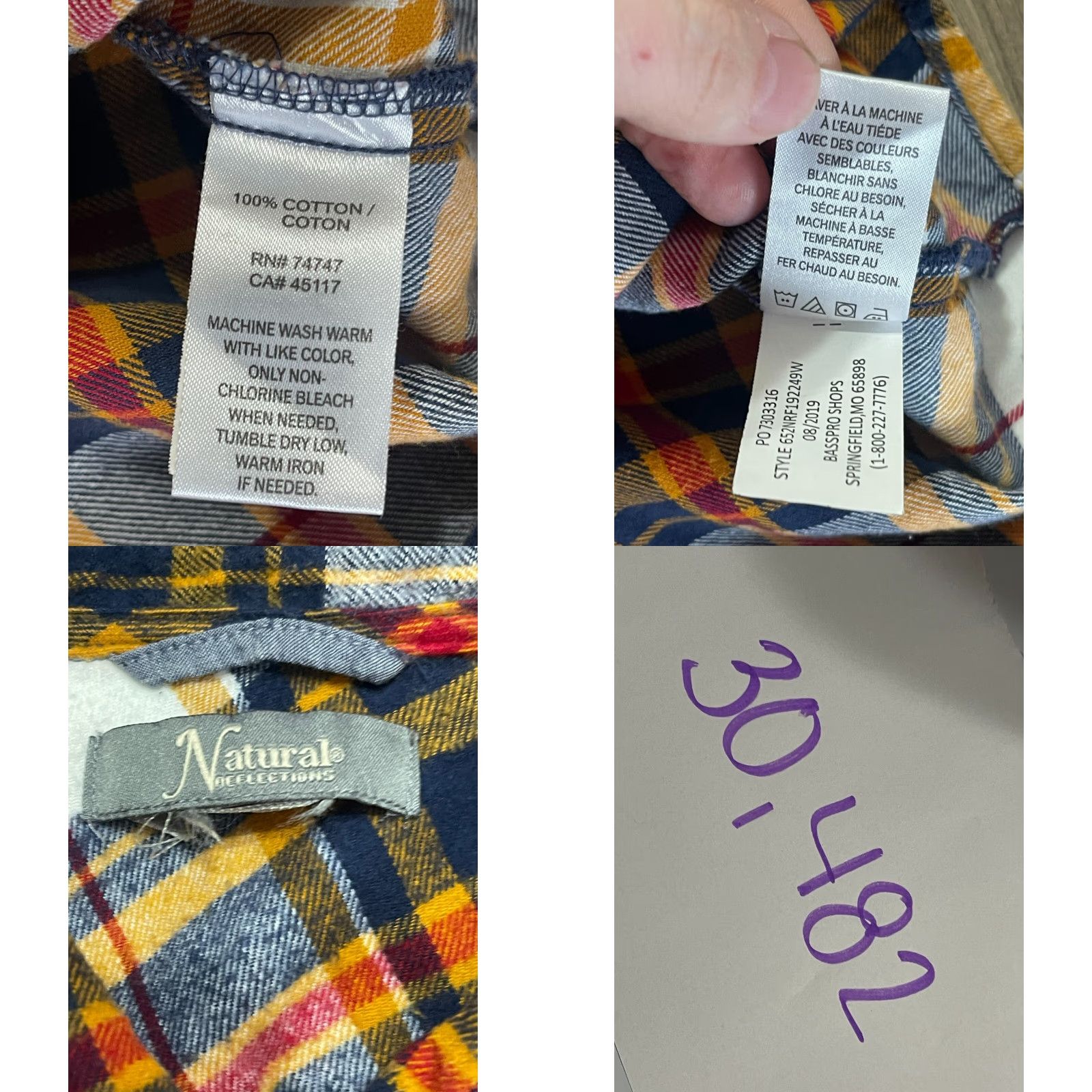 Vintage VINTAGE? No. Natural Reflections Shirt Women L Yellow Plaid Flannel Button-Up Reflective Nature 90s Size L / US 10 / IT 46 - 8 Thumbnail