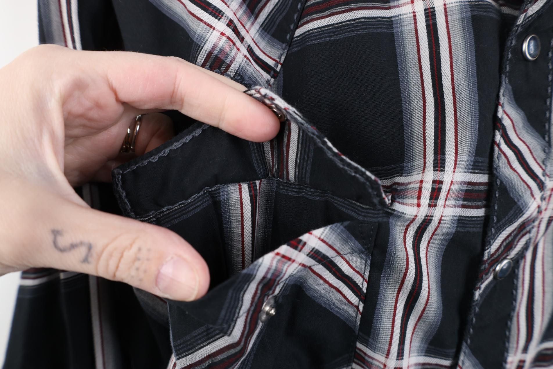 Wrangler Vintage Wrangler Cowboy Rodeo Snap Button Shirt Black Plaid Size US XL / EU 56 / 4 - 5 Thumbnail
