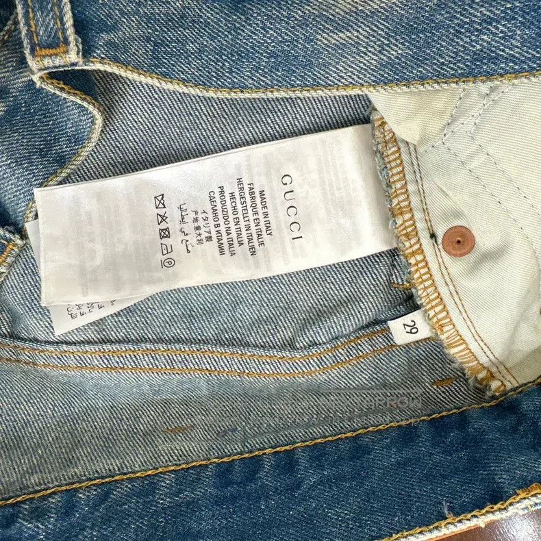 Gucci Gucci Cat's head embroidered Logo jeans in the pocket Size US 29 - 4 Thumbnail