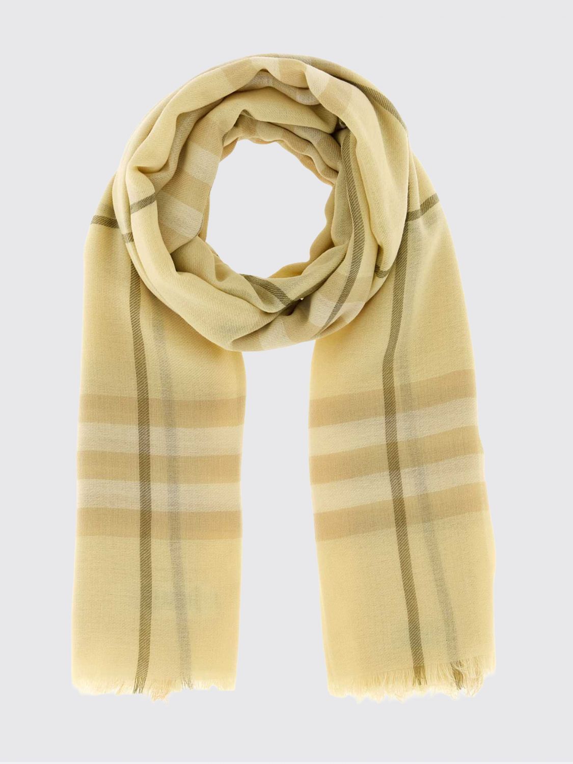 Burberry Burberry Scarf Men Yellow Size ONE SIZE - 1 Thumbnail