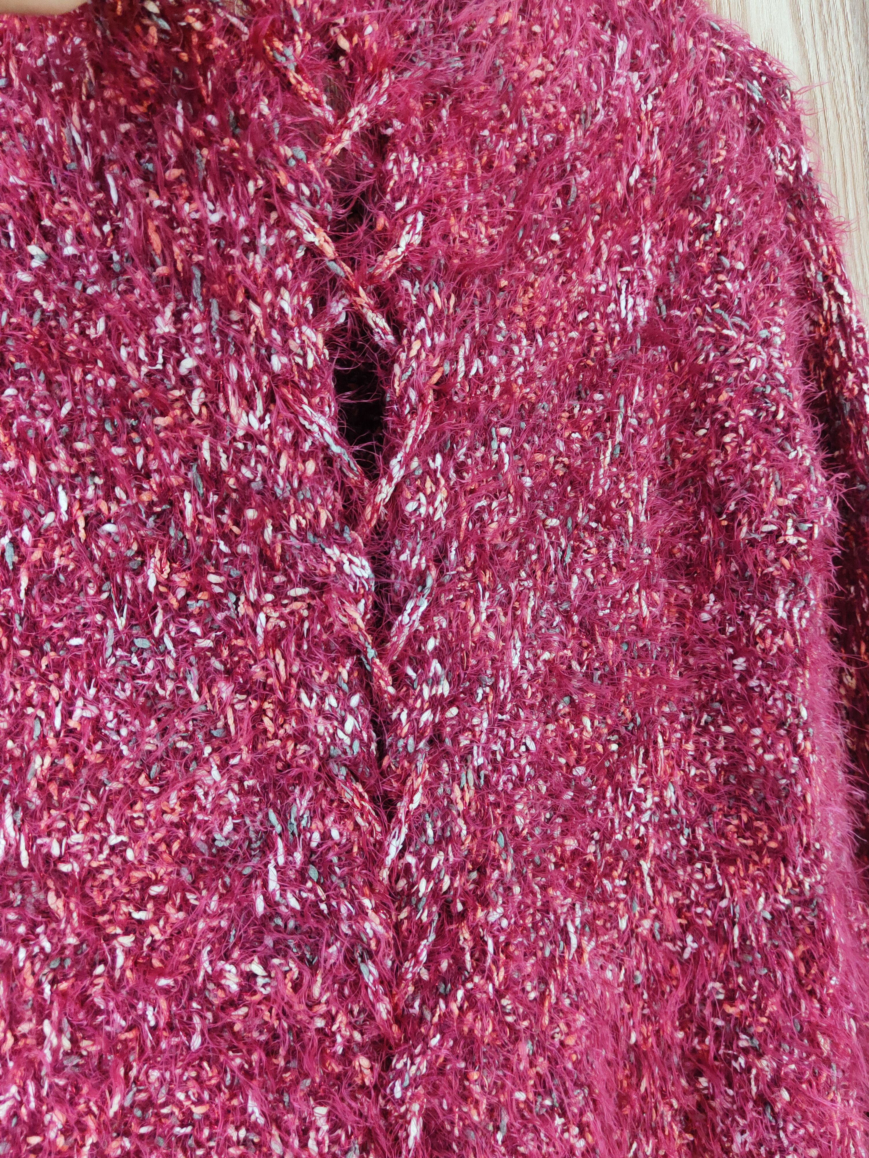 Japanese Brand × Vintage Japan Maroon Shag Shaggy Fur Mohair Knitwear #W756 Size M / US 6-8 / IT 42-44 - 7 Thumbnail