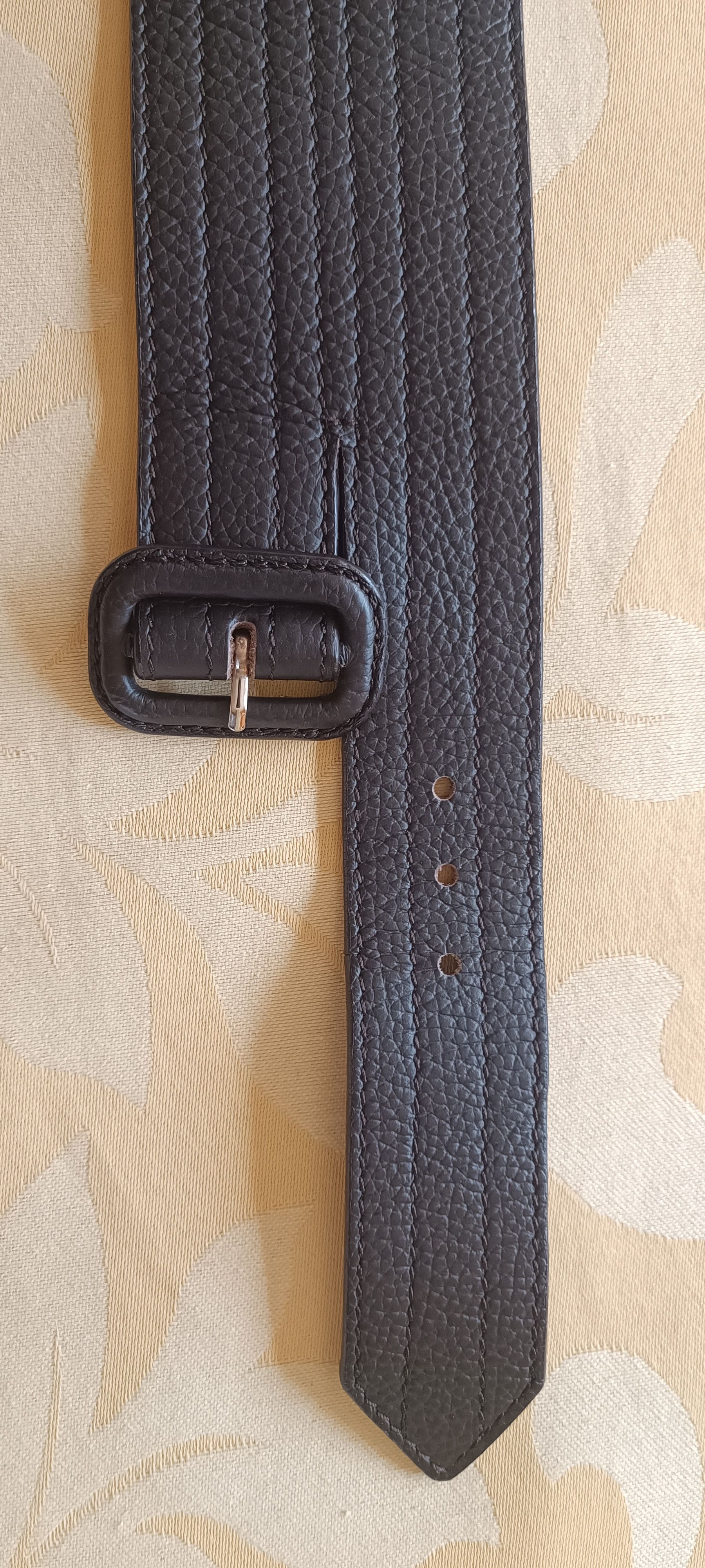 Jean Paul Gaultier 2 overlapping belts in dark brown leather Size ONE SIZE - 15 Thumbnail