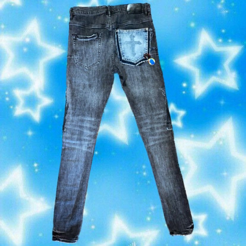 Purple Frank Gator Double Cross Jeans (PURPLE) Size US 30 / EU 46 - 2 Thumbnail