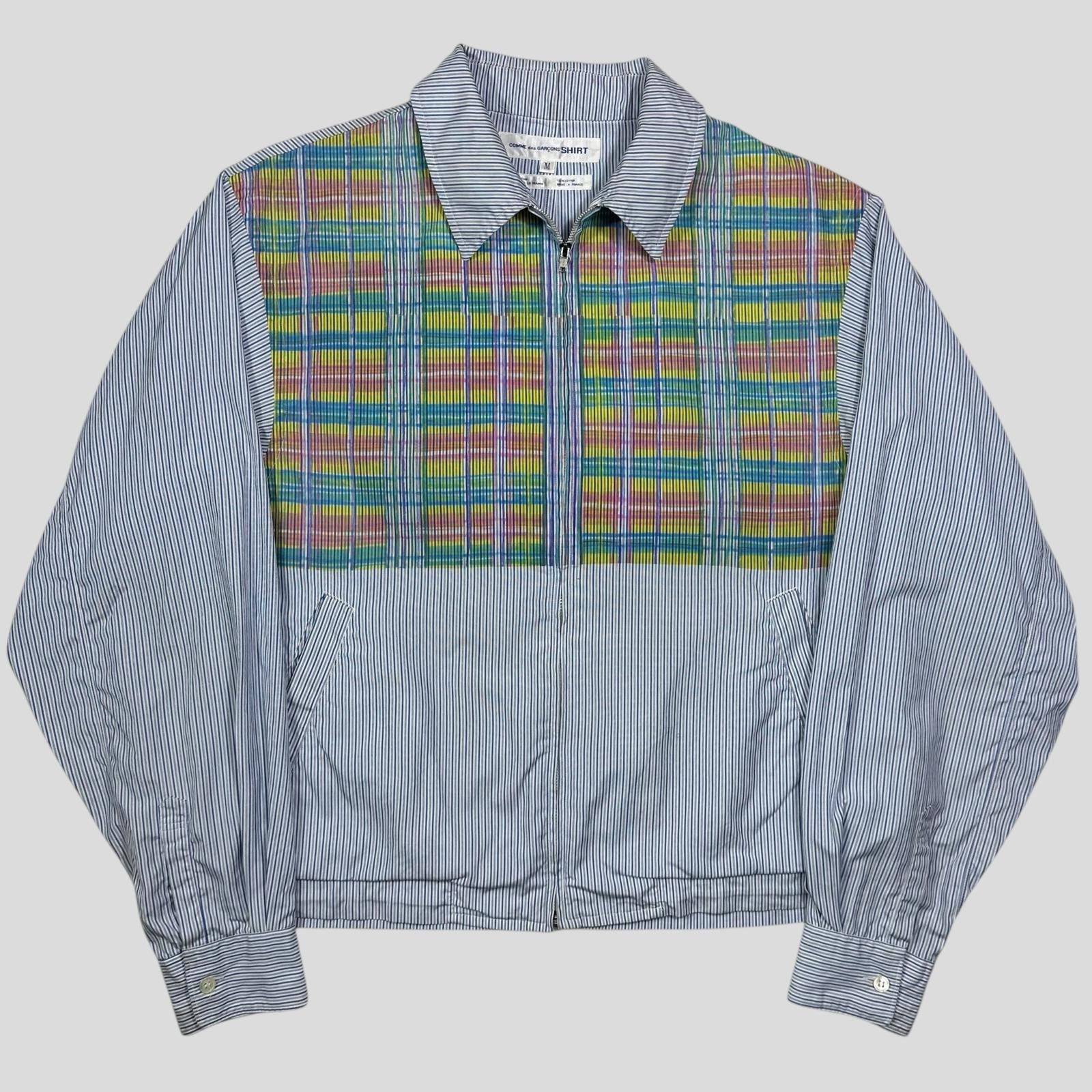 Comme des Garcons Comme Des Garçons SHIRT 90s Plaid Striped Boxy Work Jacket M Size US M / EU 48-50 / 2 - 3 Thumbnail