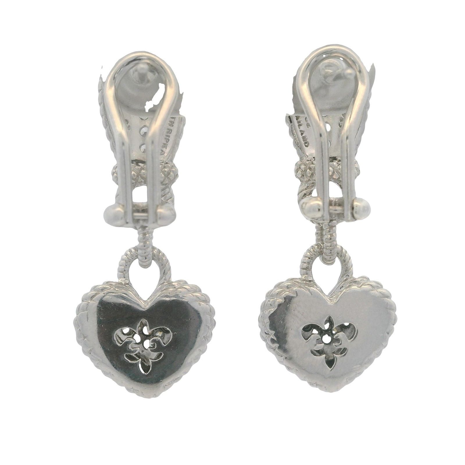 Judith Ripka Judith Ripka CZ Heart Sterling Silver 925 Earrings Size ONE SIZE - 2 Thumbnail