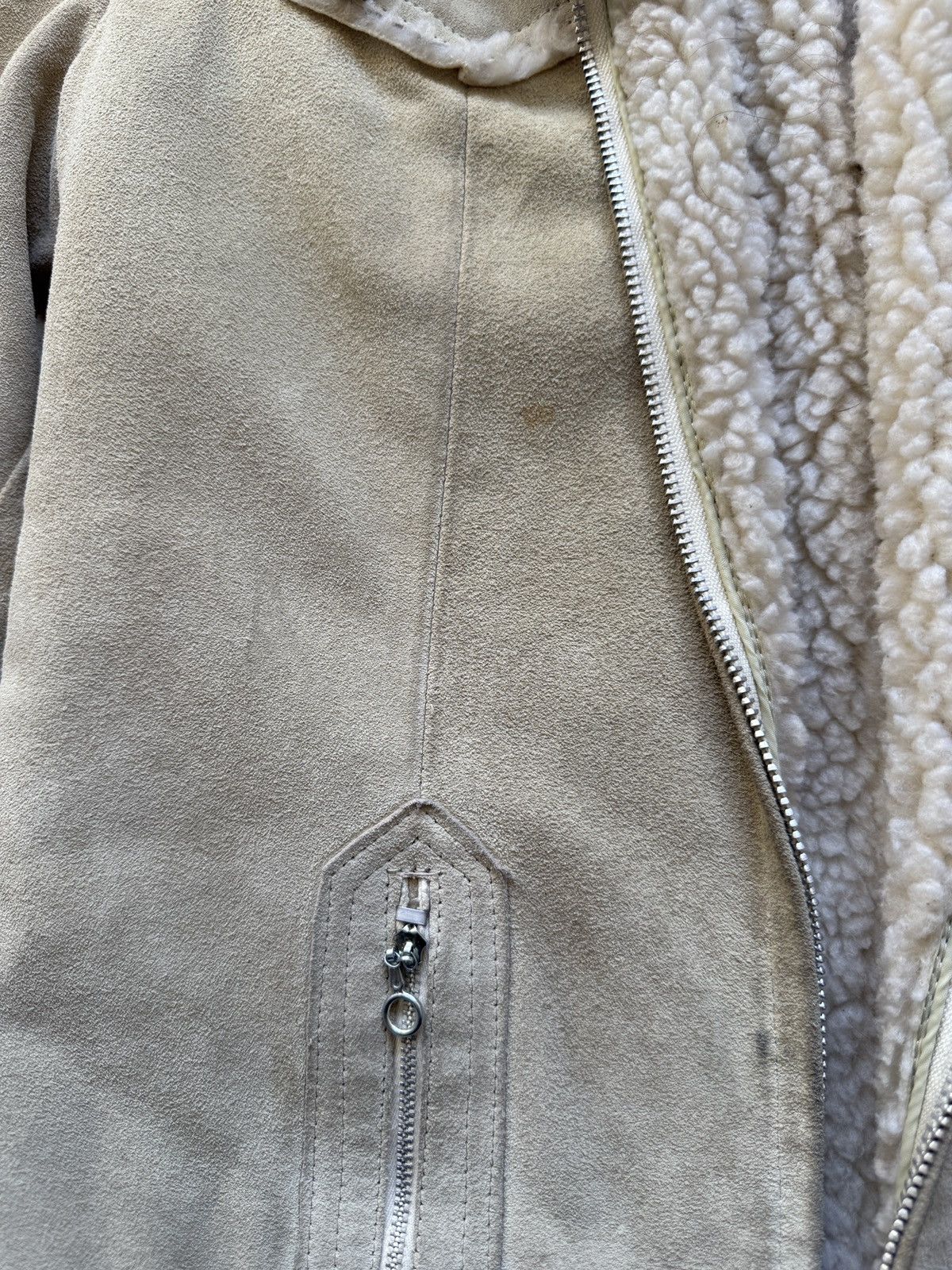 Vintage Vintage 60s Suede Shearling Women's Coat Size M / US 6-8 / IT 42-44 - 5 Thumbnail