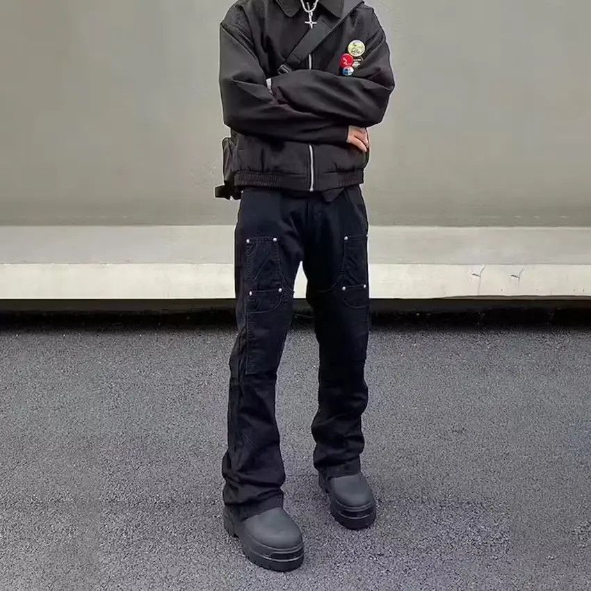Designer × Japanese Brand Baggy Workwear Pants Black Size US 32 / EU 48 - 1 Thumbnail
