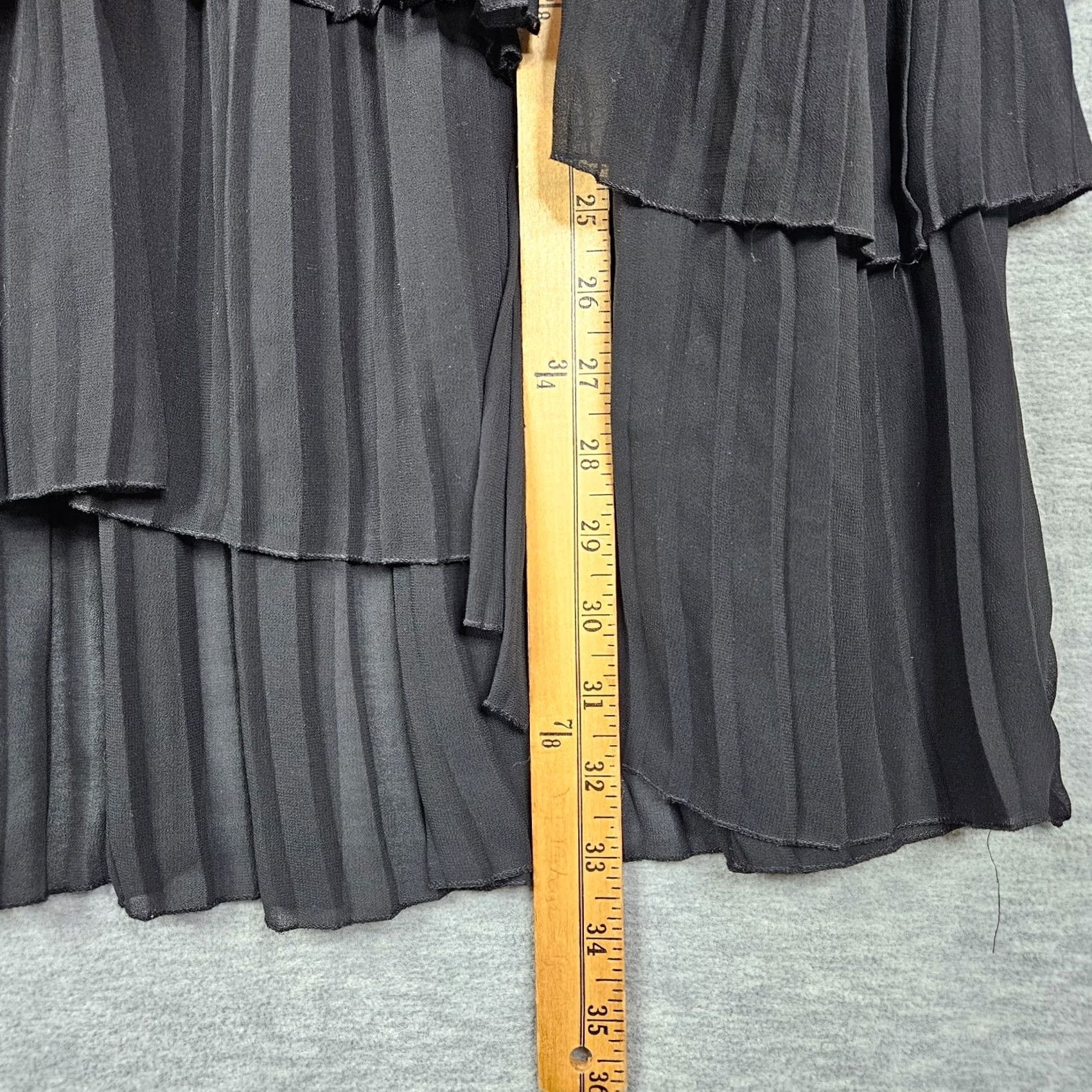 Zara Zara Black Pleated V-Neck Mini Blouse Dress Bell Sleeve Sz S Women Mini Dress Casual Vintage No Size S / US 4 / IT 40 - 4 Thumbnail