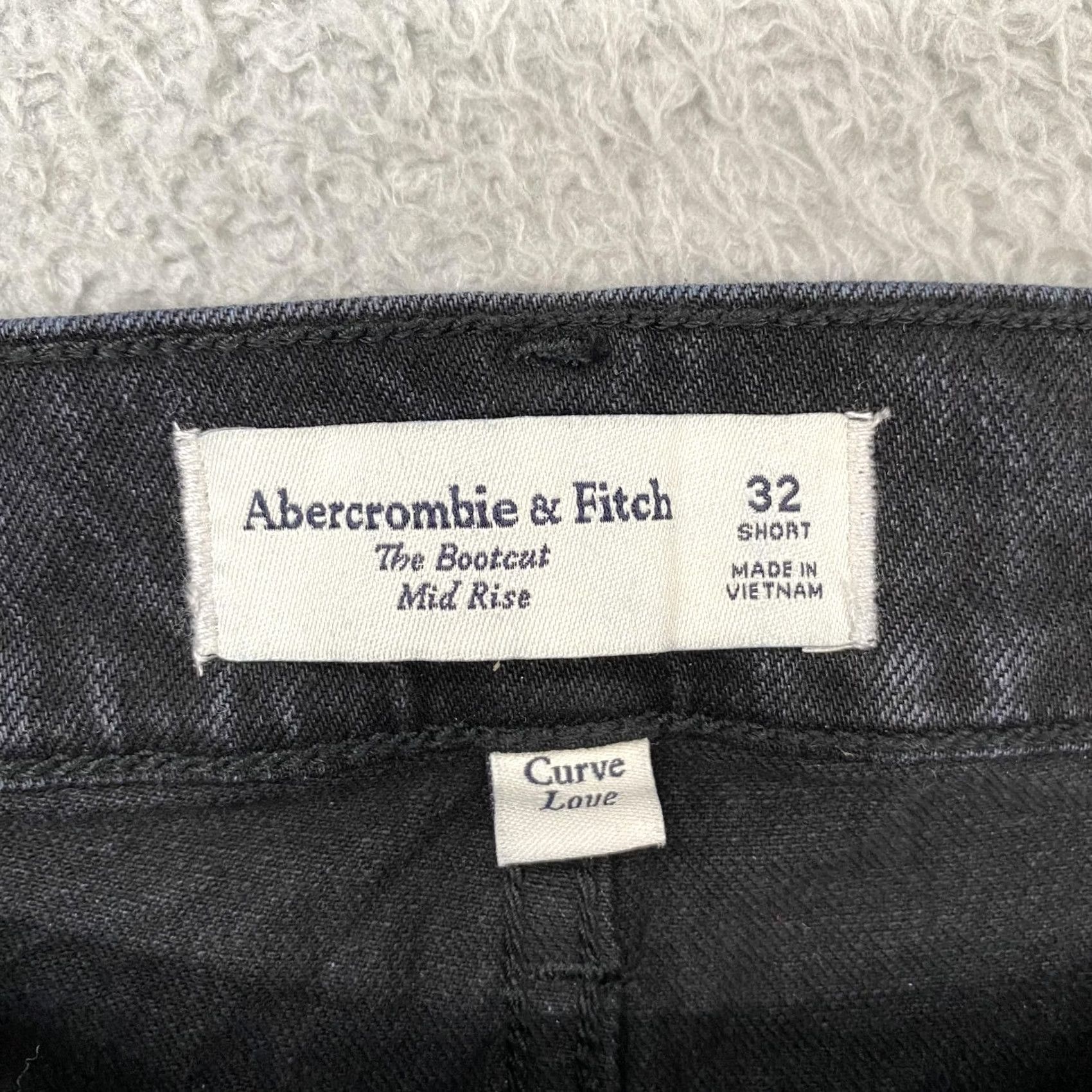 Abercrombie & Fitch Abercrombie & Fitch Jeans Bootcut Womens 32 Black Mid Rise Curve Love Denim Size 24" / US 00 / IT 34 - 5 Thumbnail