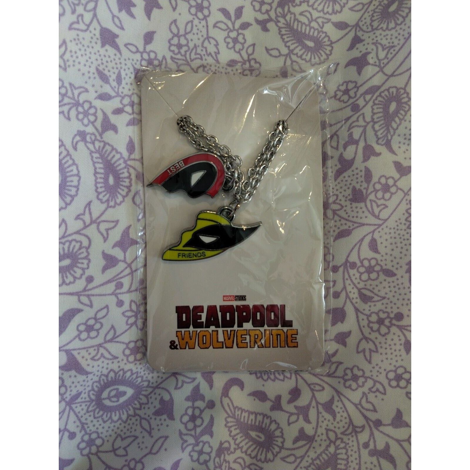 Marvel Comics Deadpool & Wolverine Heart Dual Necklaces 14” Marvel Studios Size ONE SIZE - 1 Thumbnail