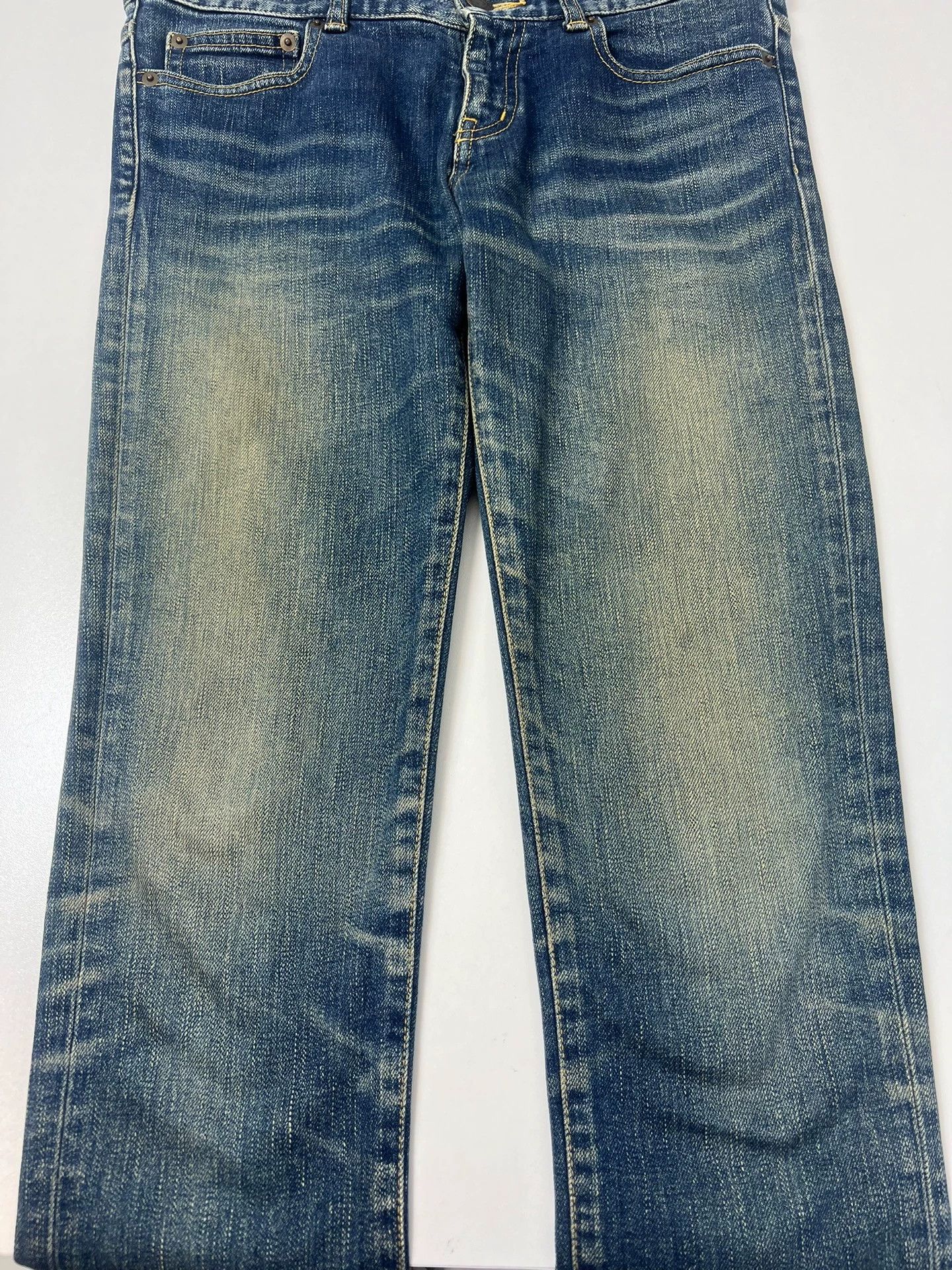 Saint Laurent Paris SLP 13fw navy slim fit distressed jeans 28 Size US 28 / EU 44 - 3 Thumbnail