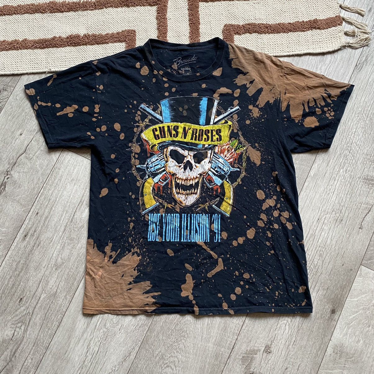 Band Tees GUNS N ROSES ROCK BAND TOUR ACID WASH T SHIRT Size US L / EU 52-54 / 3 - 1 Thumbnail