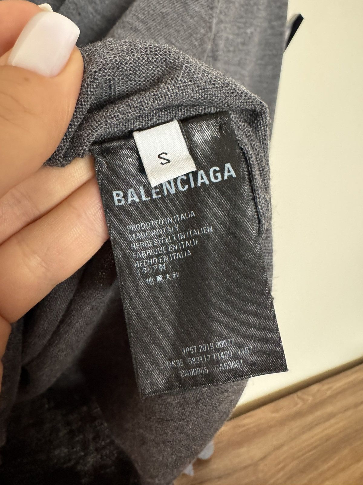 Balenciaga Balenciaga Virgin Wool Logo Back Sweater S Made in Italy Size US S / EU 44-46 / 1 - 6 Thumbnail