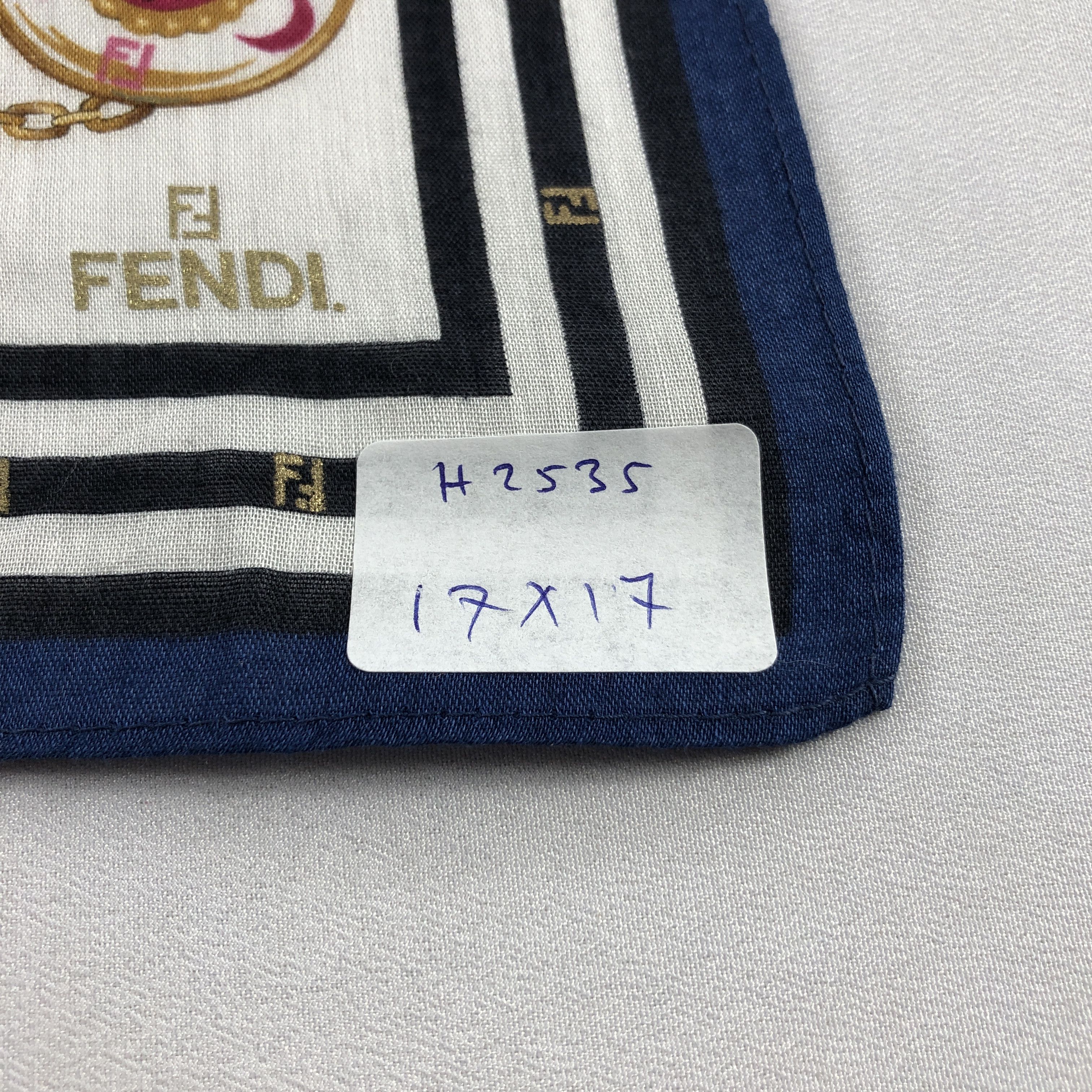 Vintage FEndI Monogram FF Handkerchief Neckerchief Bandana H2535 Size ONE SIZE - 5 Thumbnail