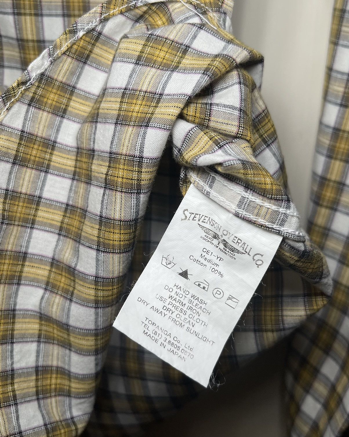 Stevenson Overall Co. Stevenson Overall Co Checker Plaid Shirt - Medium - Yellow Size US M / EU 48-50 / 2 - 8 Thumbnail