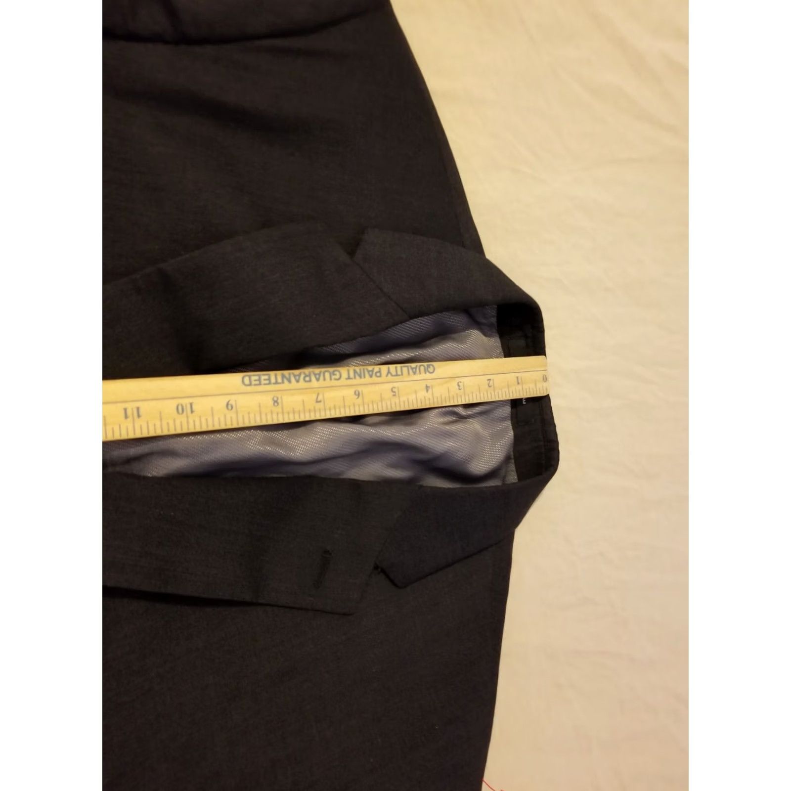 Kenneth Cole Kenneth Cole Suit Mens Wool 2 Piece Long Slim 46 Grey Color Gray 46L Regular Long Mens Size 46R - 6 Thumbnail