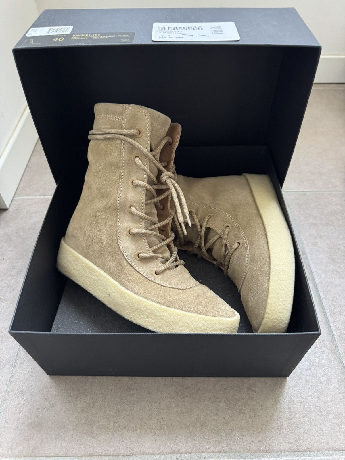 Yeezy Yeezy Season 4 Crepe Boots “Taupe” Size US 7 / EU 40 - 1 Thumbnail