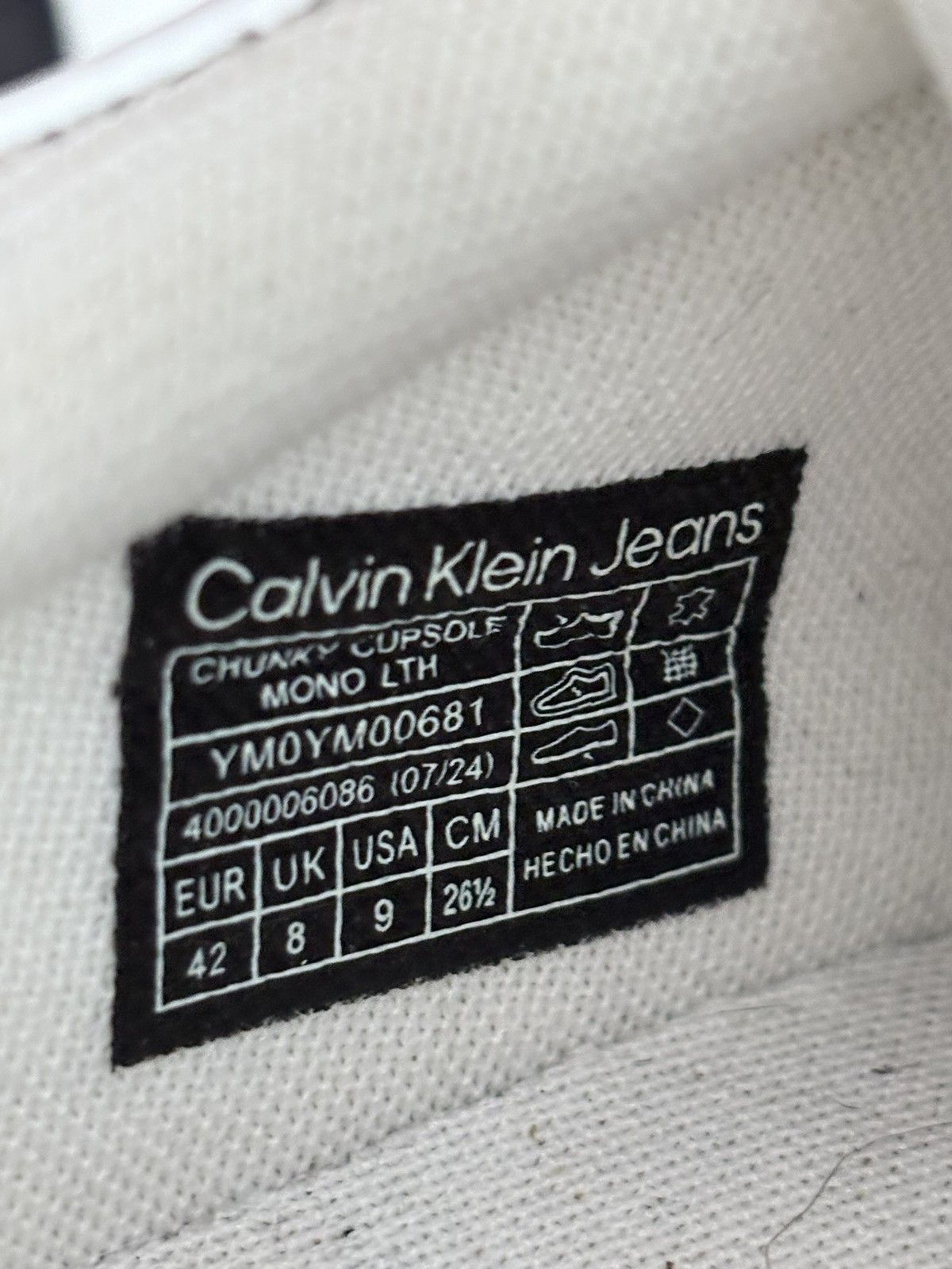 Calvin Klein Calvin Klein Jeans chunky cups sole mono sneakers 42 men's Size US 9 / EU 42 - 8 Thumbnail