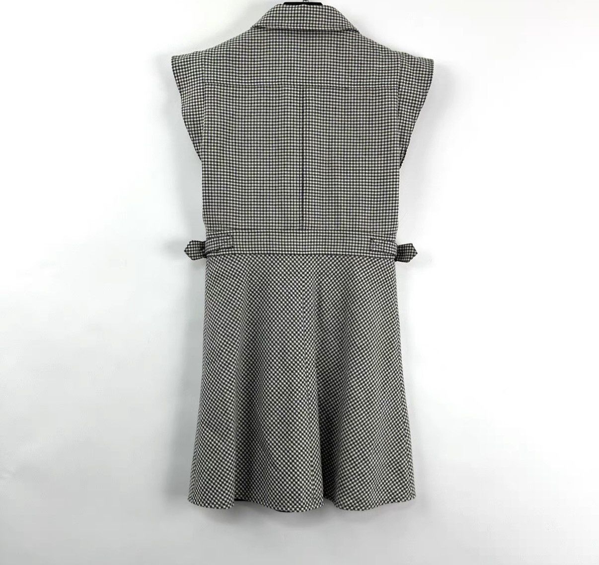 Dior Dior Houndstooth Sleeveless Wool Dress Women's K12 Size XS / US 0-2 / IT 36-38 - 2 Thumbnail